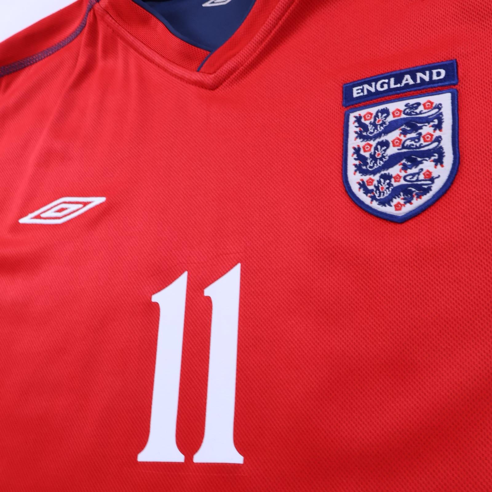 England Heskey #11 2002/04 Away Shirt - Reversible - 2XL