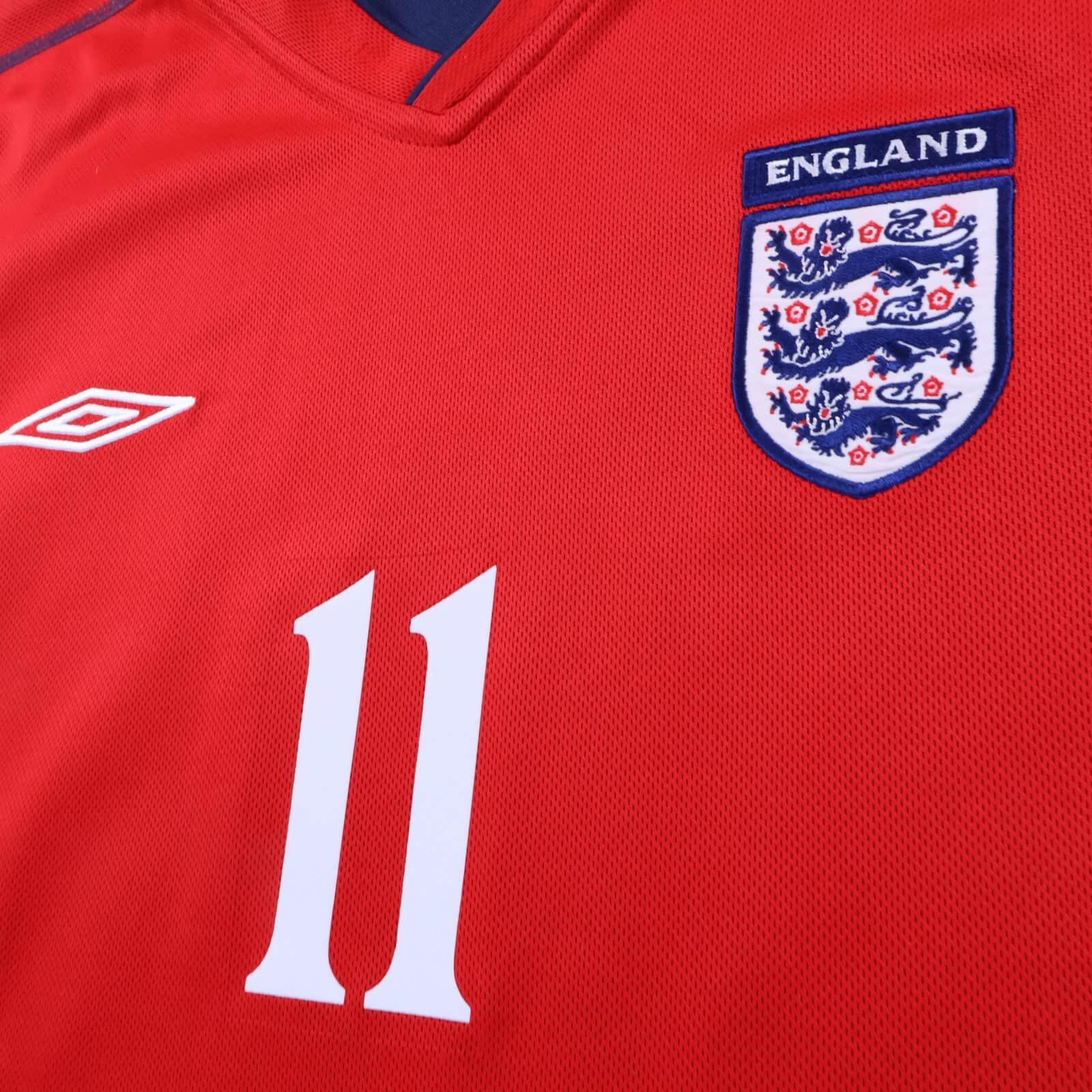 England Heskey #11 2002/04 Away Shirt - Reversible - XL
