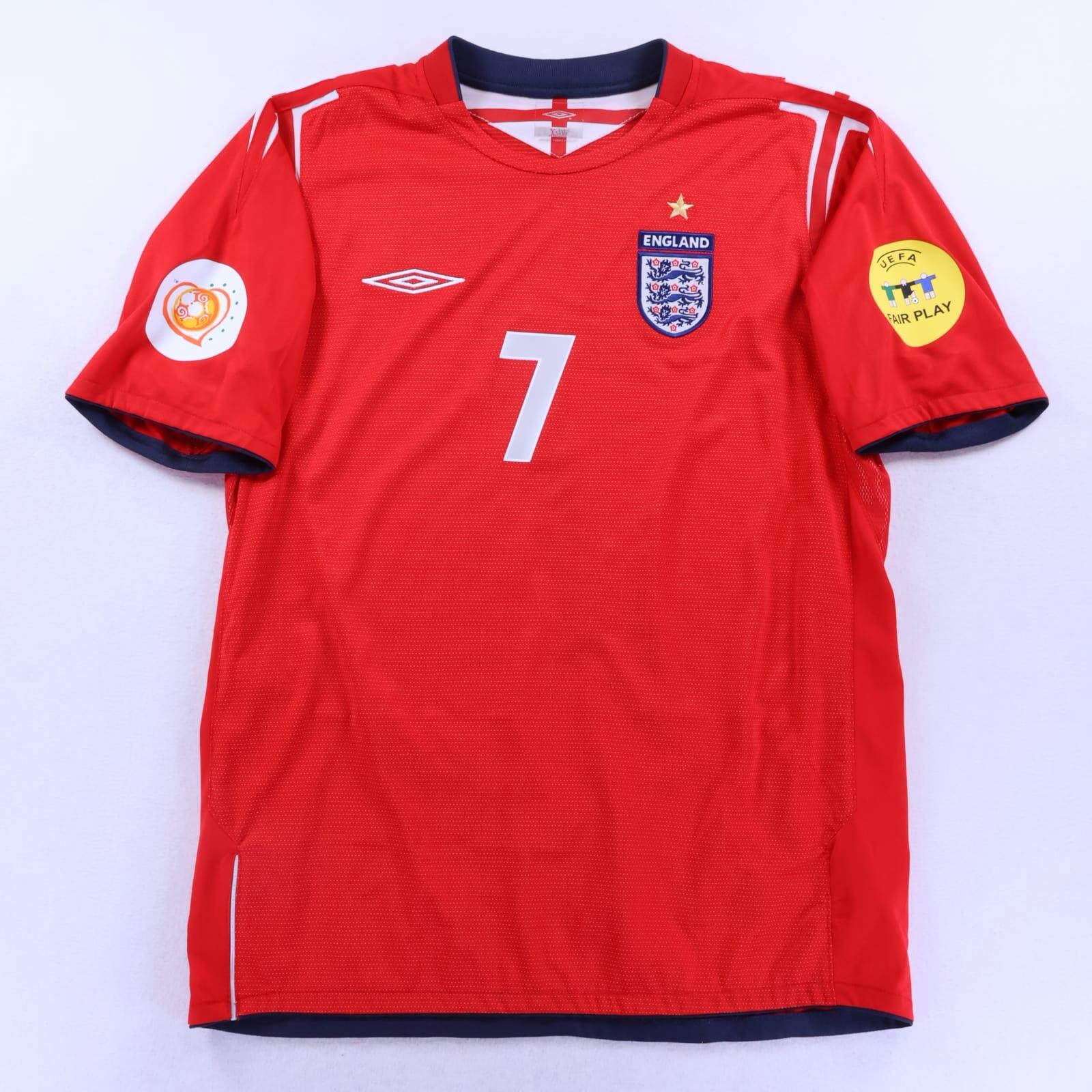 England Beckham #7 2004/06 Away Shirt - L- BACK