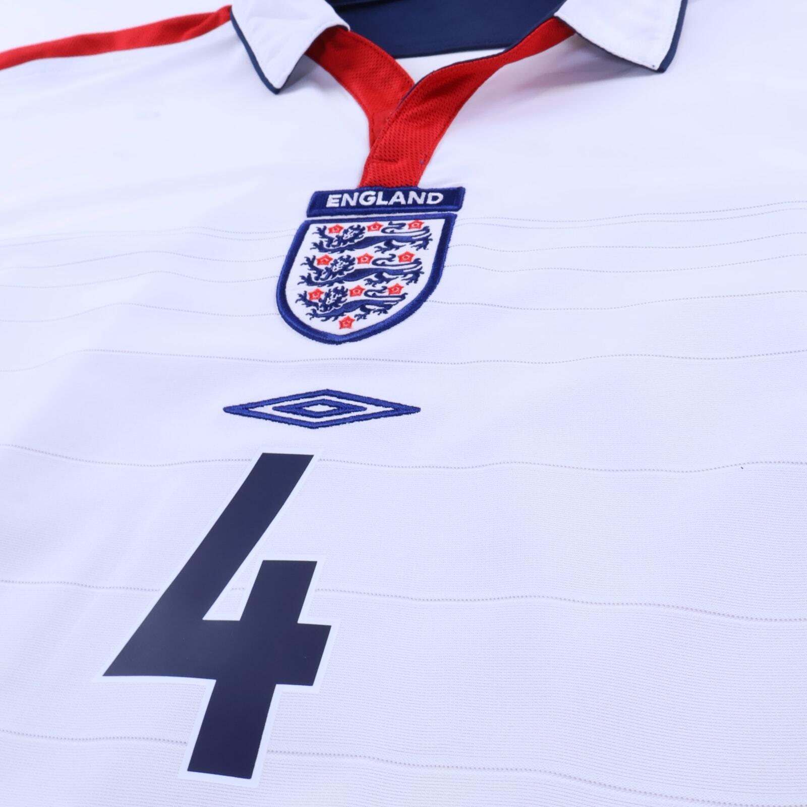 England Gerrard #4 2003/05 Home Shirt - Reversible - L