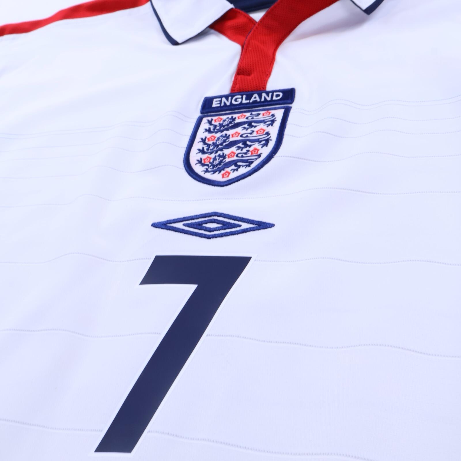 England Beckham #7 2003/05 Home Shirt - Reversible - L