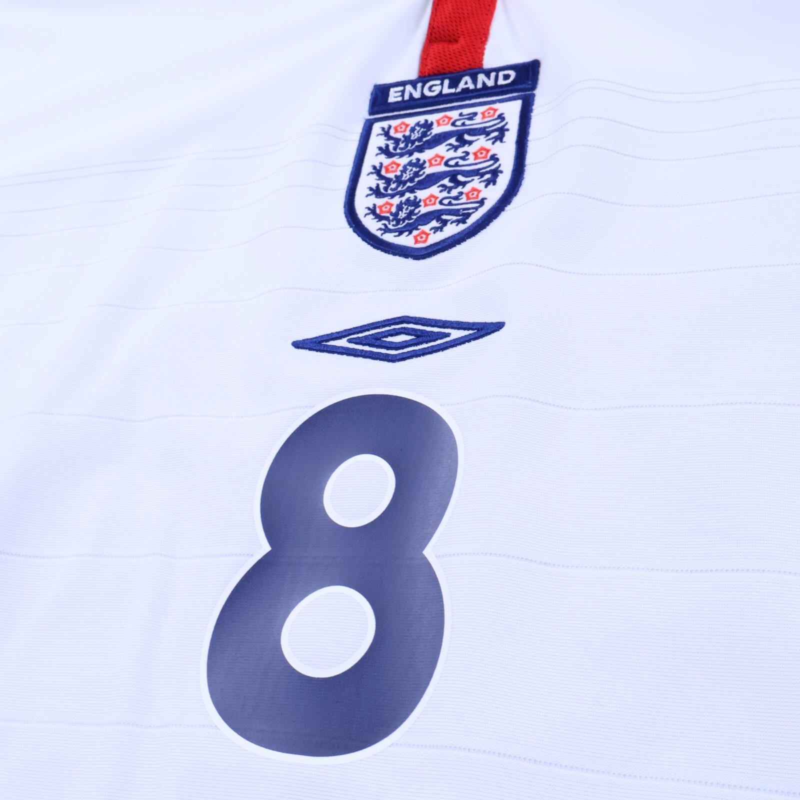 England Scholes #8 2003/05 Home Shirt - Reversible - XL