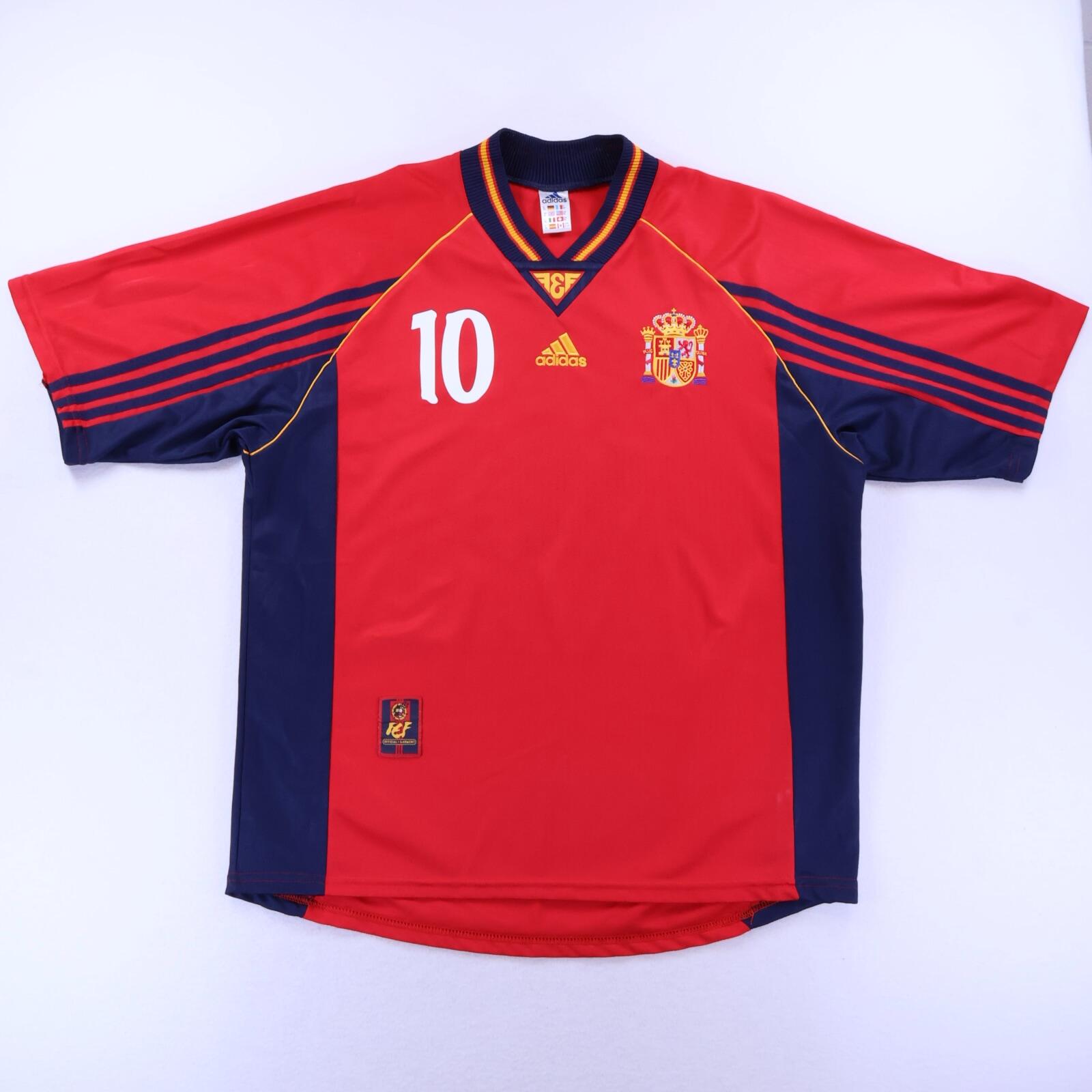 Spain Raul #10 1998/99 Home Shirt - XL