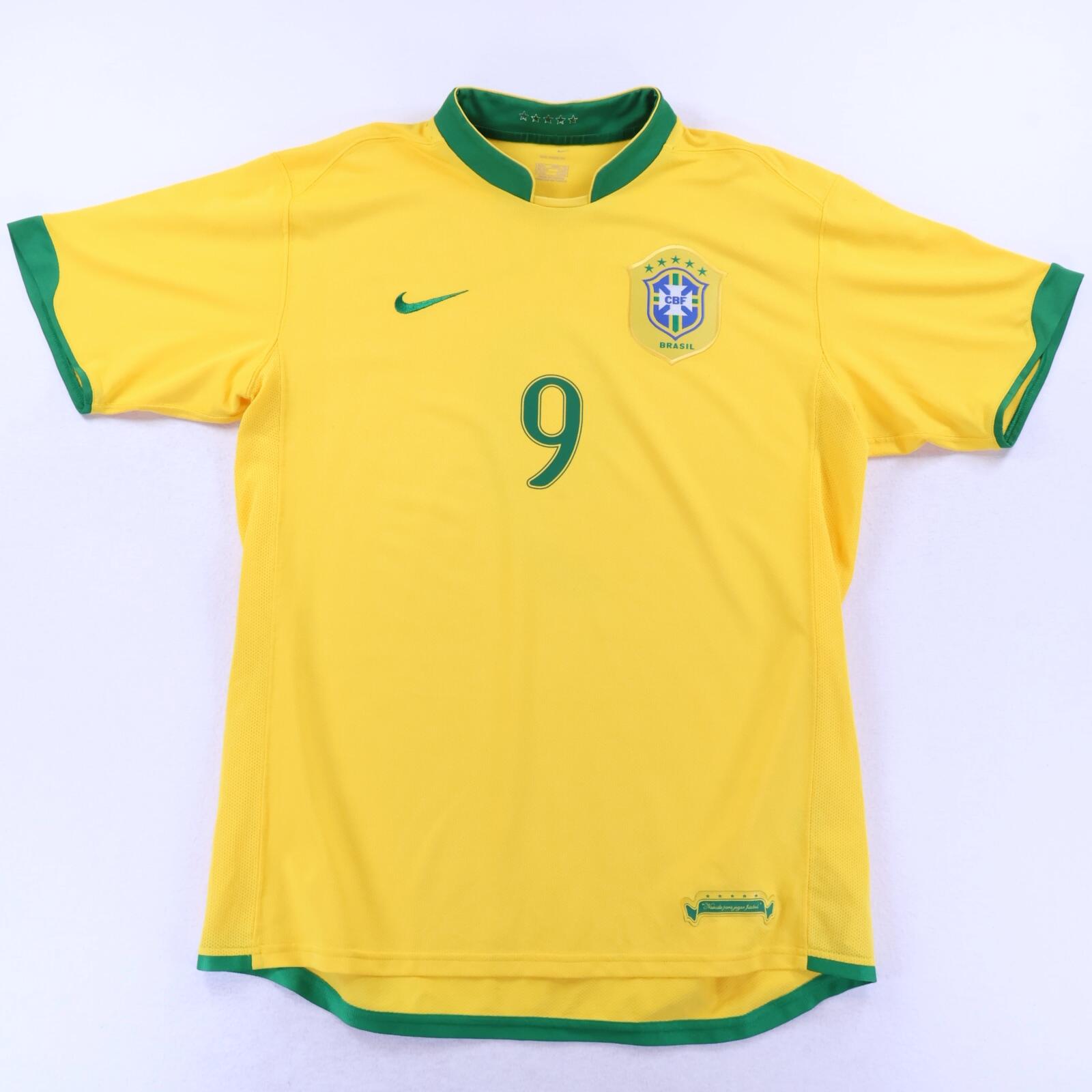Brazil Ronaldo #9 2006/08 Home Shirt - L
