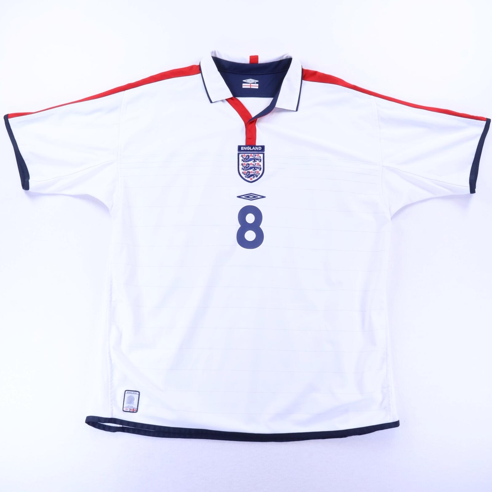 England Scholes #8 2003/05 Home Shirt - Reversible - 2XL