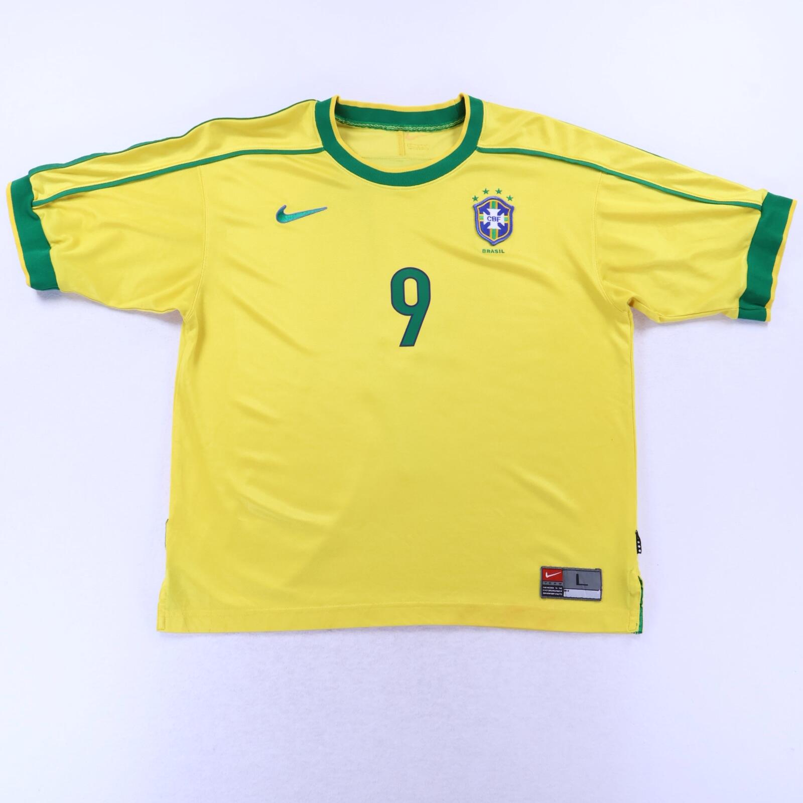 Brazil Ronaldo #9 1998/99 Home Shirt - L