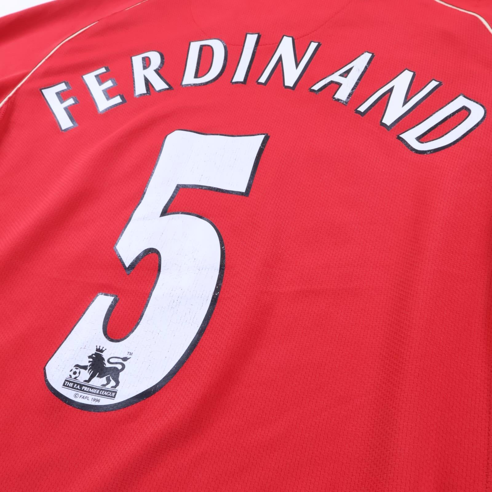 Manchester United Ferdinand #5 2006/07 Home Shirt - S