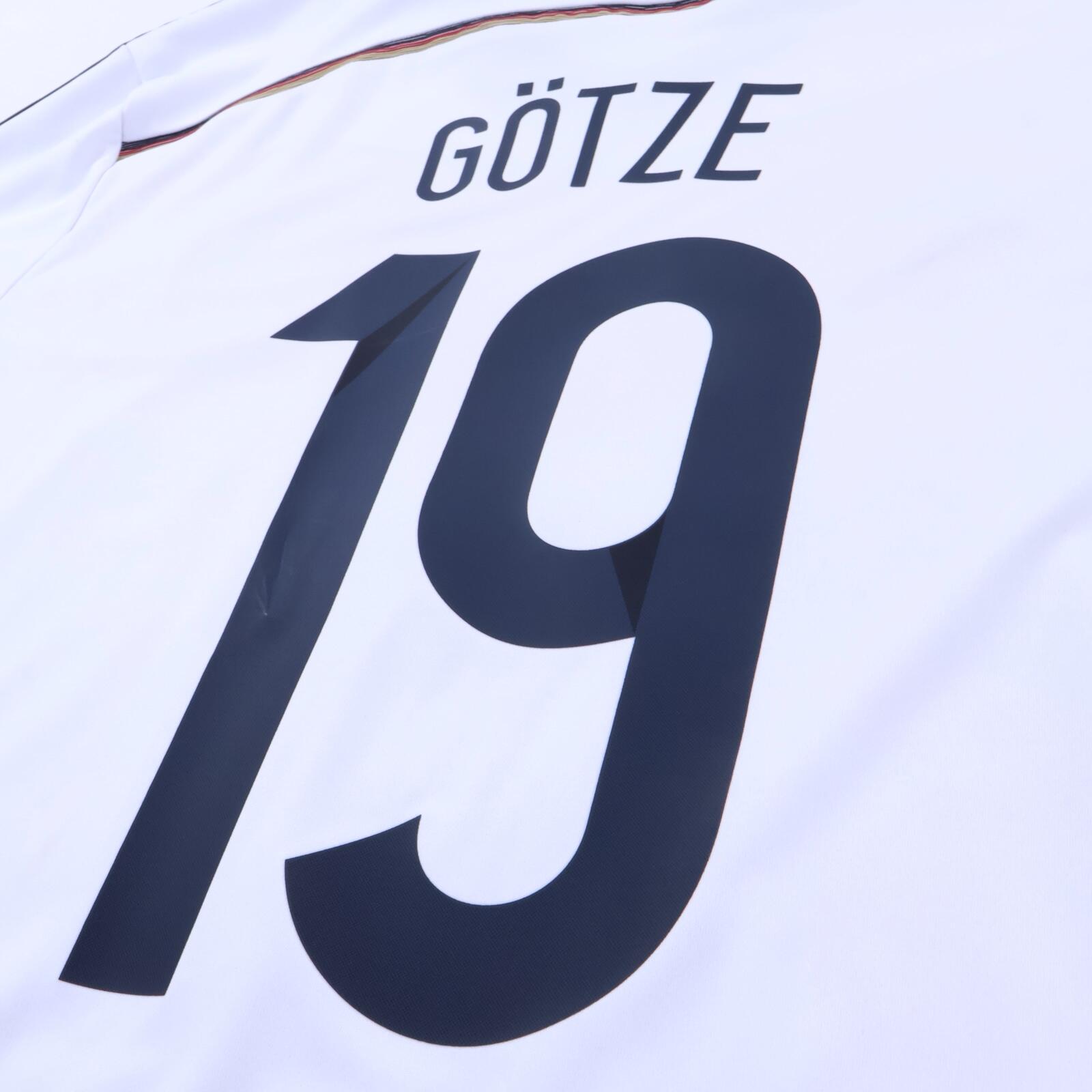 Germany Gotze #19 2014 Home Shirt - L