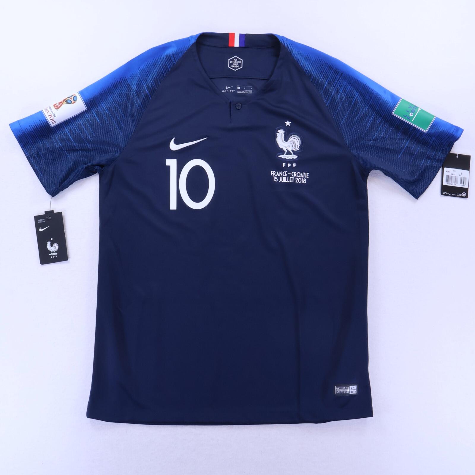*NWT* France Mbappé #10 2018 Home Shirt - L