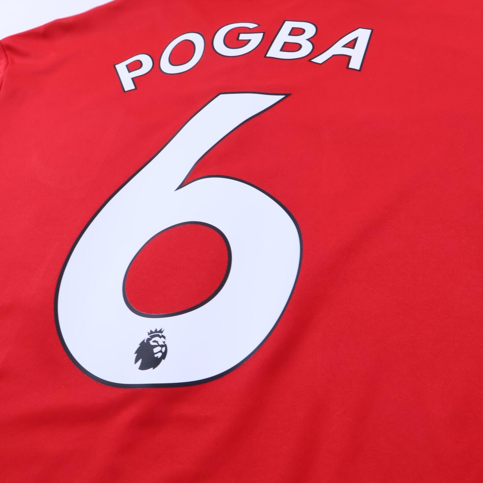 Manchester United Pogba #6 2017/18 Home Shirt - Long Sleeve - M