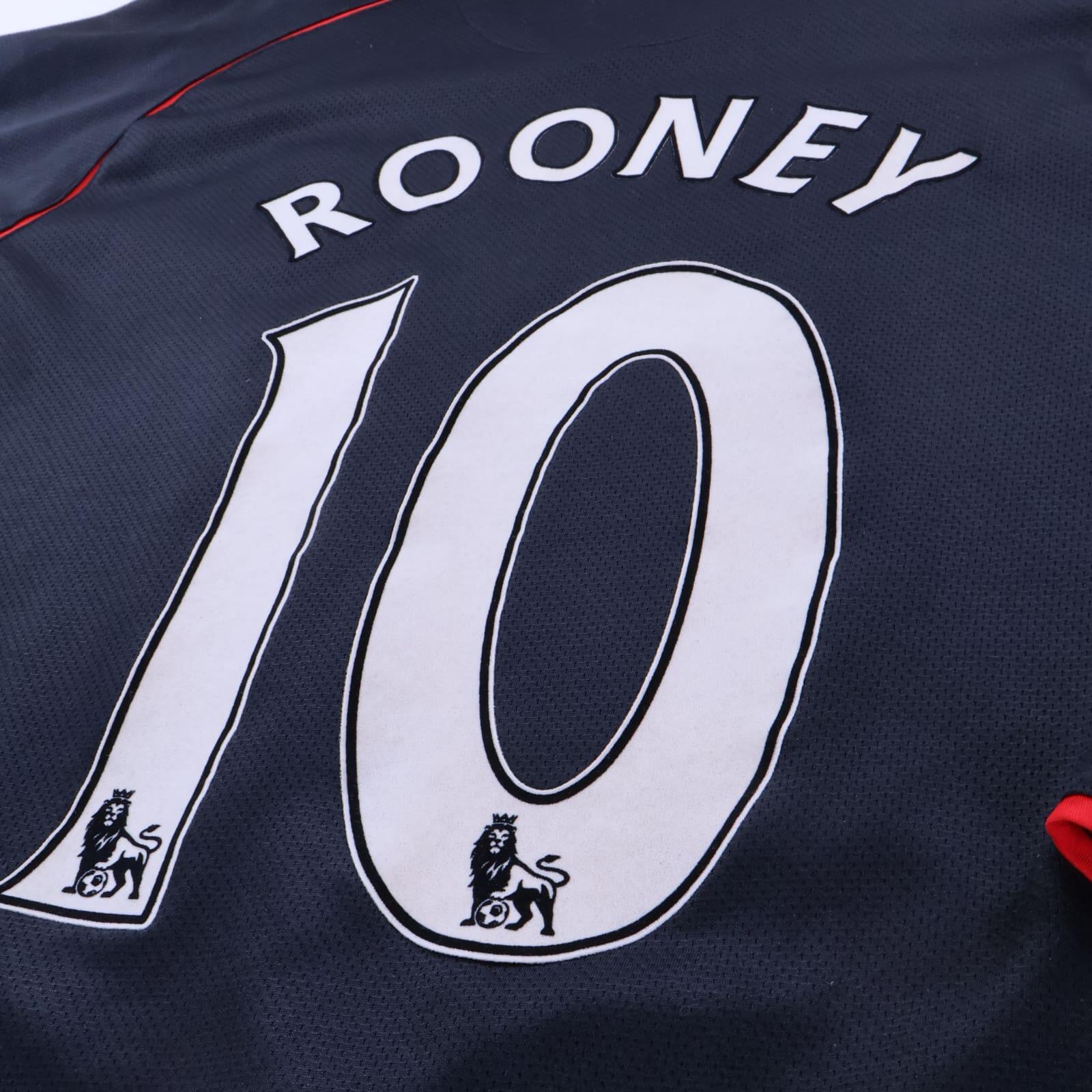 Manchester United Rooney #10 2007/08 Away Shirt - Long Sleeve - XL