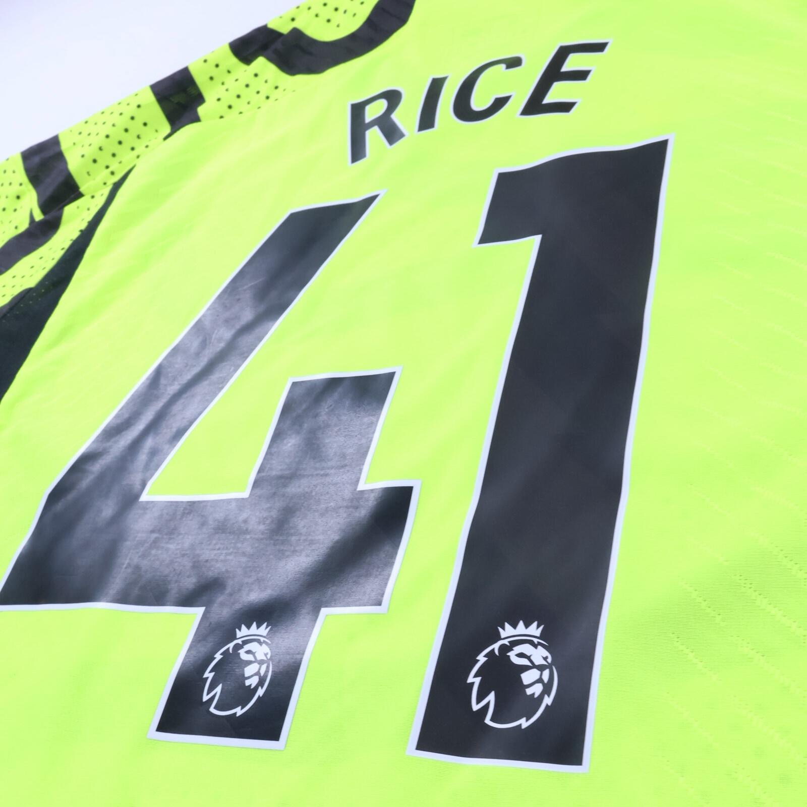 *MINT* Arsenal Rice #41 2023/24 Match Issue Away Shirt - M