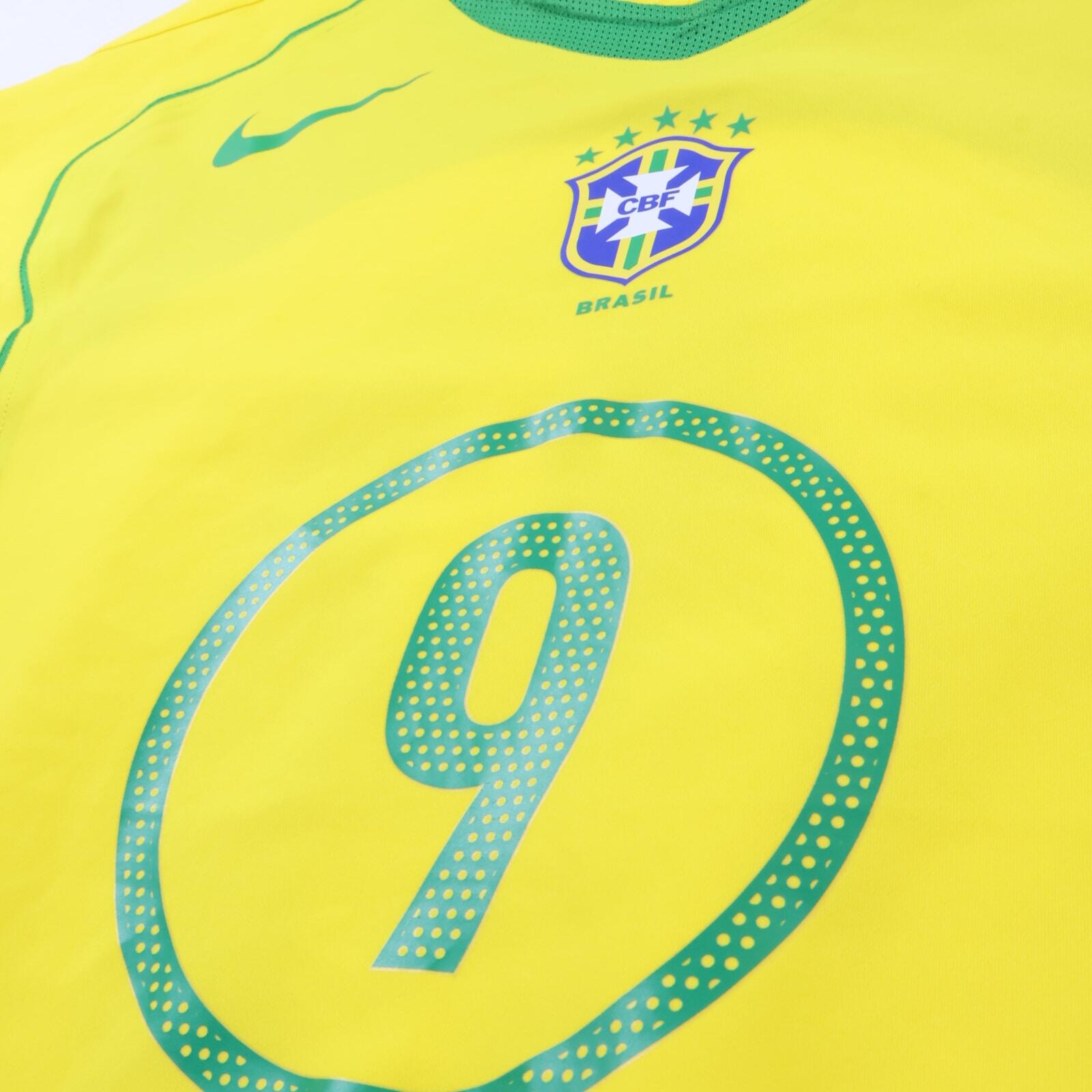 Brazil Ronaldo #9 2004/06 Home Shirt - L