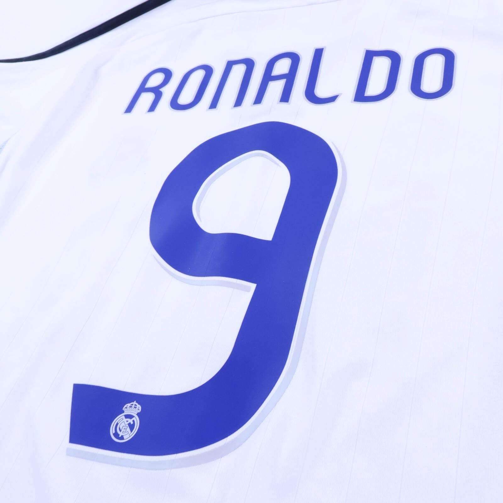 Real Madrid Ronaldo #9 2006/07 Home Shirt - Long Sleeve - M