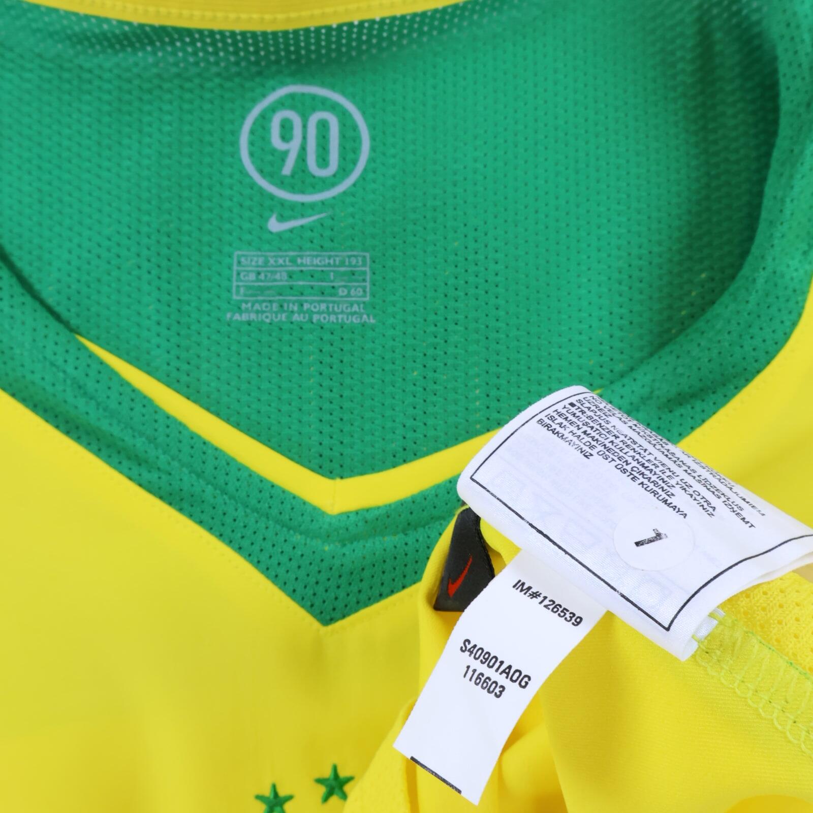 *MINT* Brazil Ronaldinho #10 2004/06 Home Shirt - 2XL