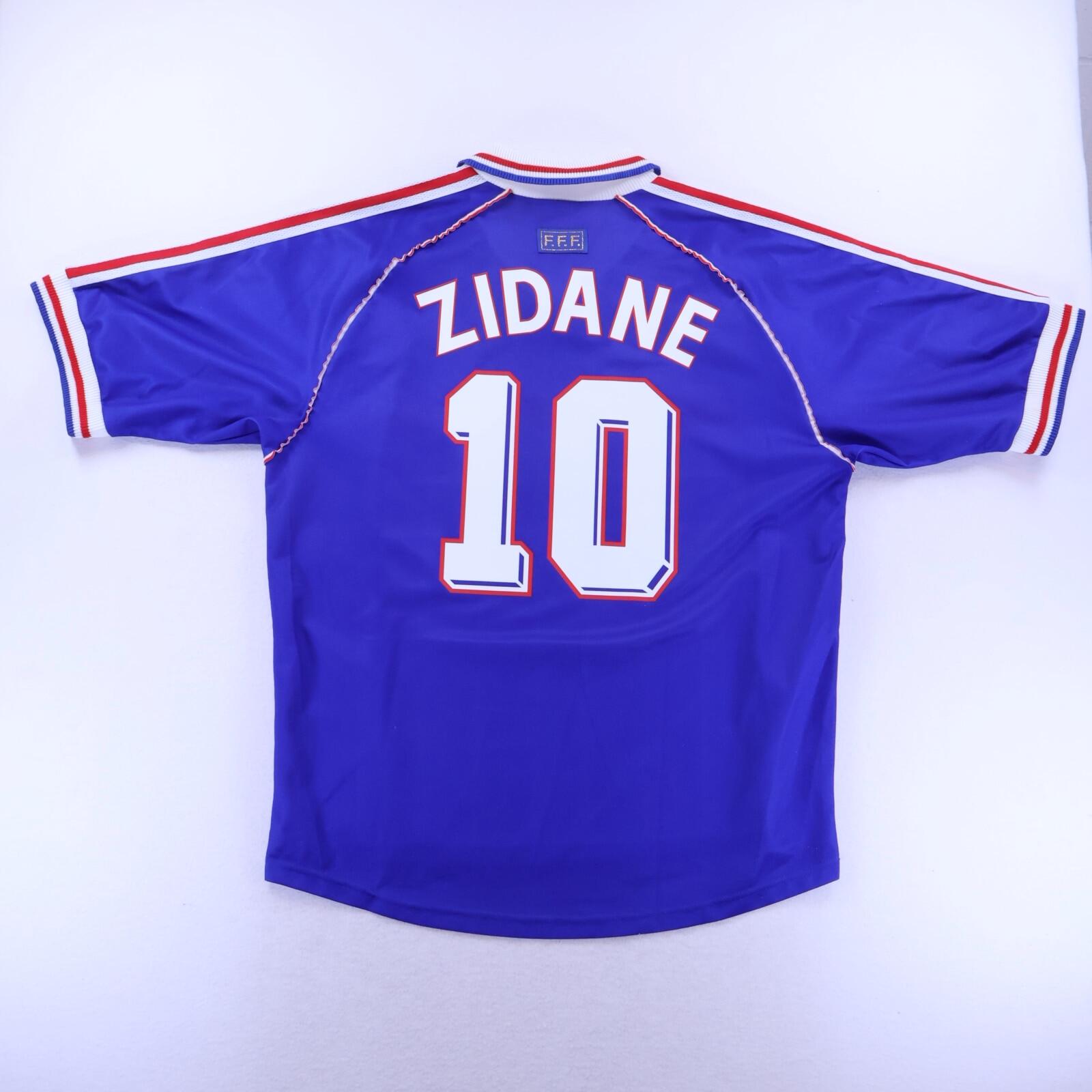France Zidane #10 1998 World Cup Home Shirt - XL