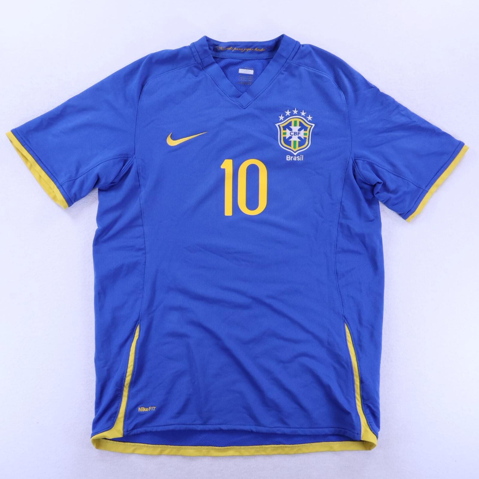 Brazil Ronaldinho #10 2008/10 Away Shirt - M