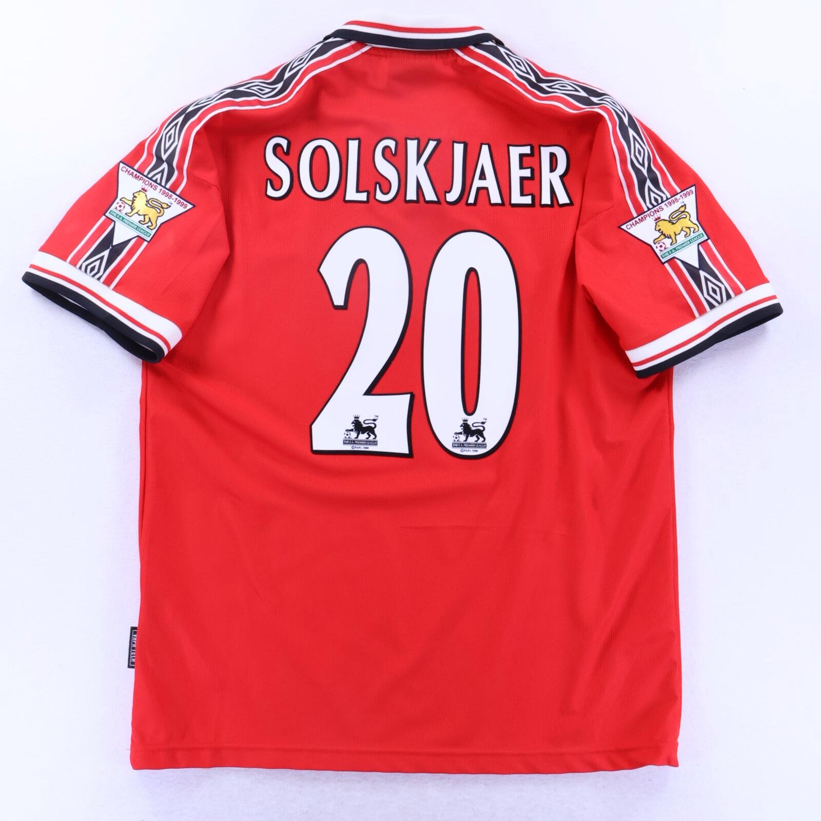 *MINT* Manchester United Solskjaer #20 1998/99 Home Shirt - XL