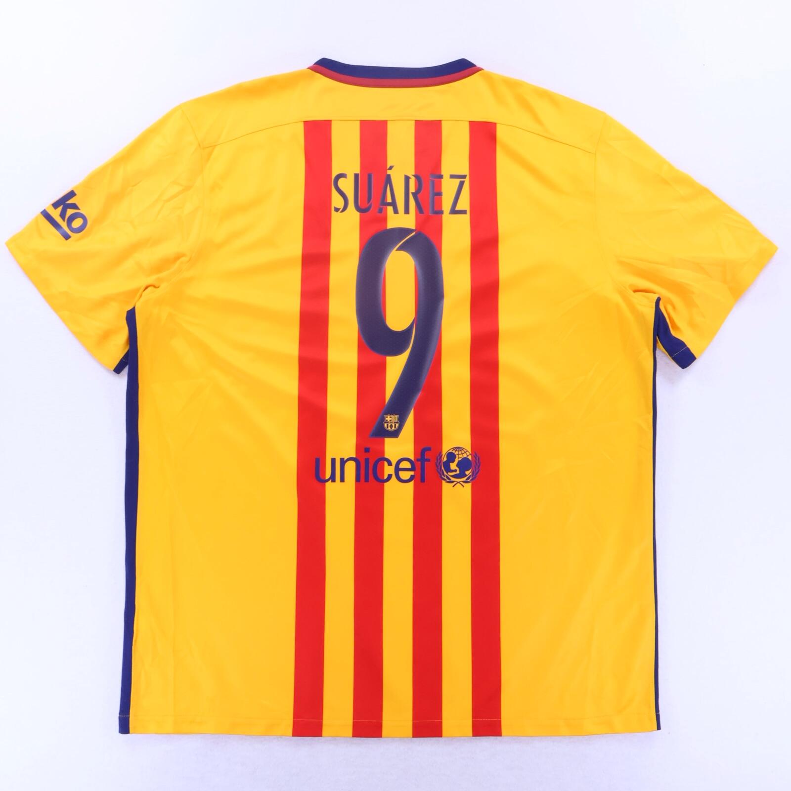 Barcelona Suarez #9 2015/16 Away Shirt - 2XL