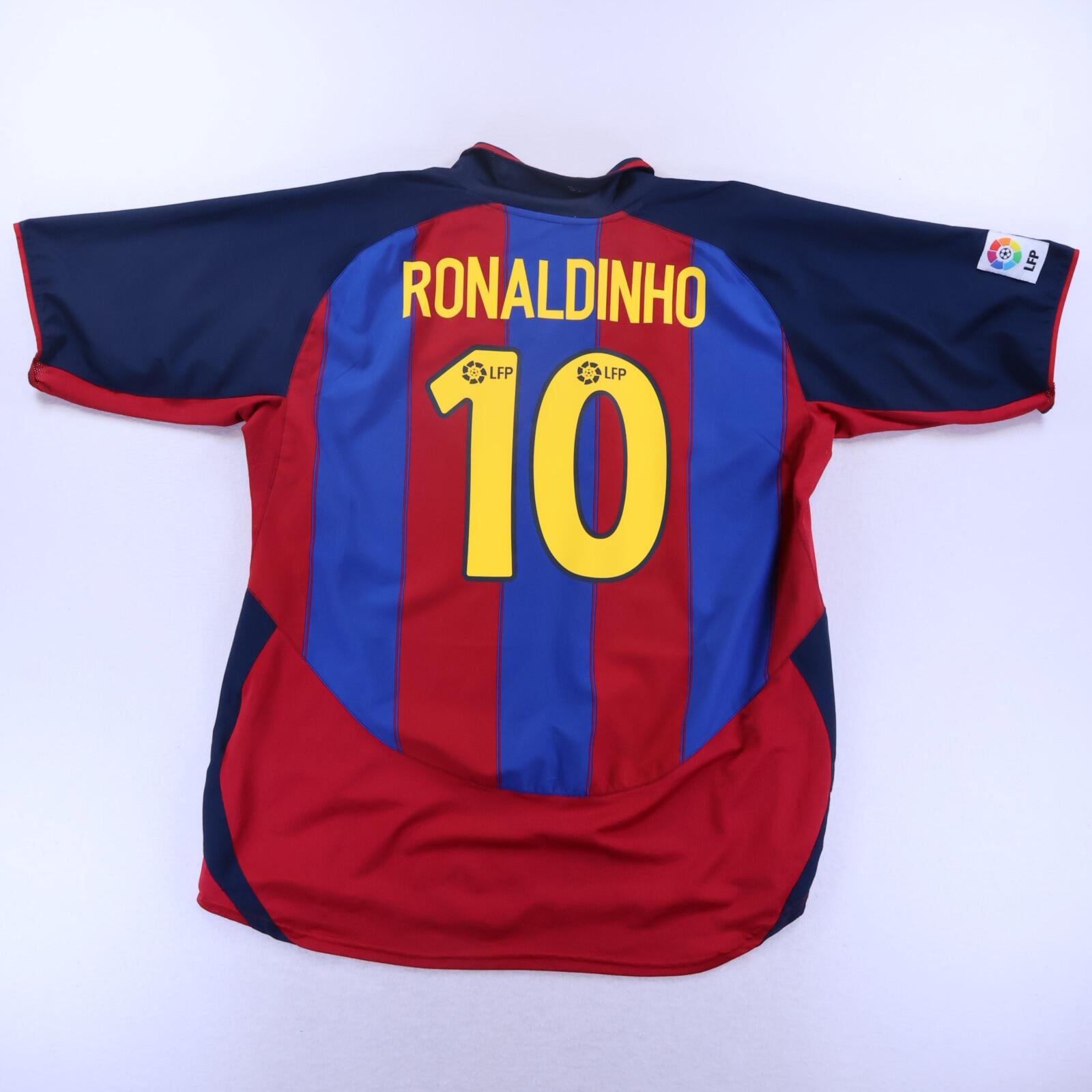 Barcelona Ronaldinho #10 2003/04 Home Shirt - 2XL