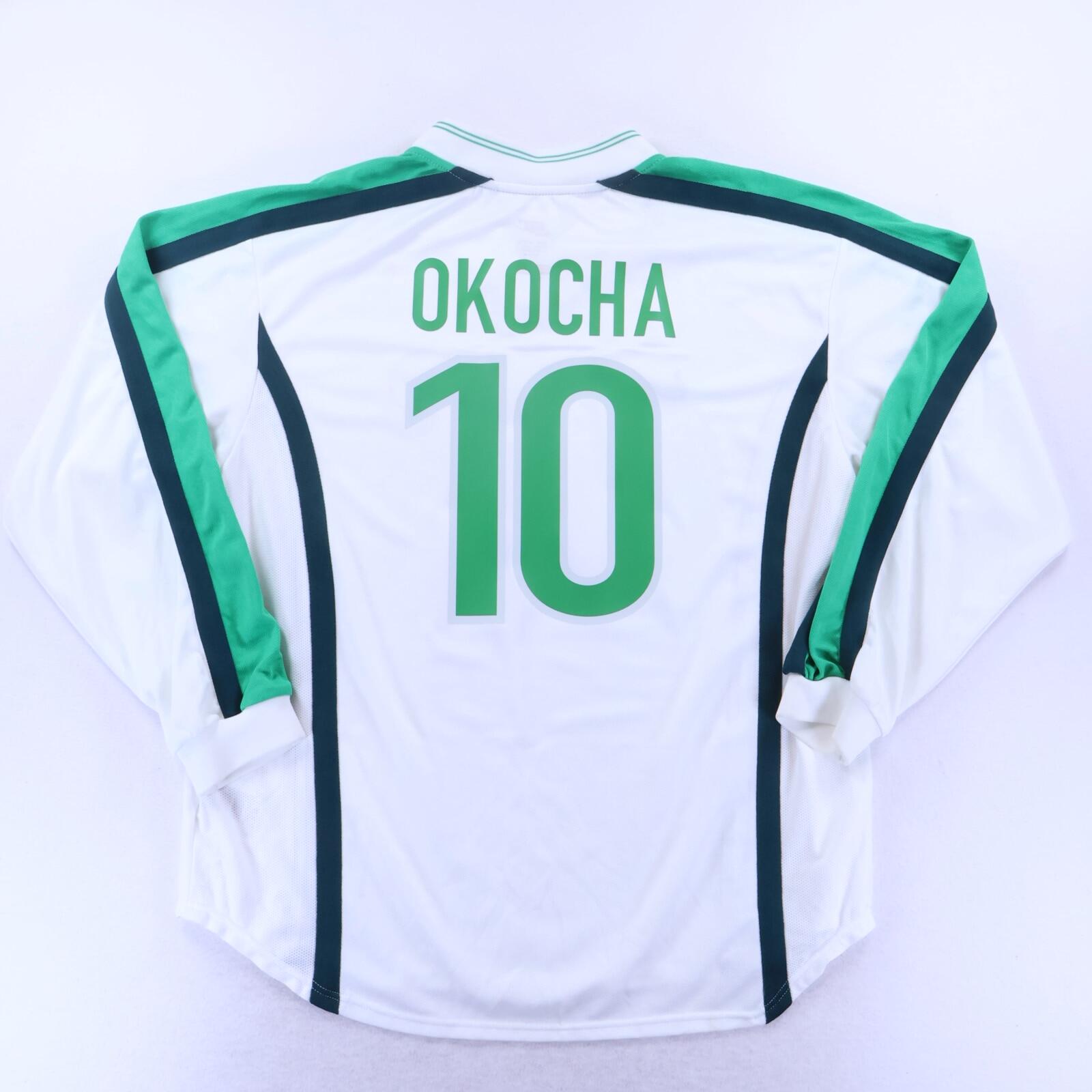 Nigeria Okocha #10 1998 Away Shirt - Long Sleeve - XL