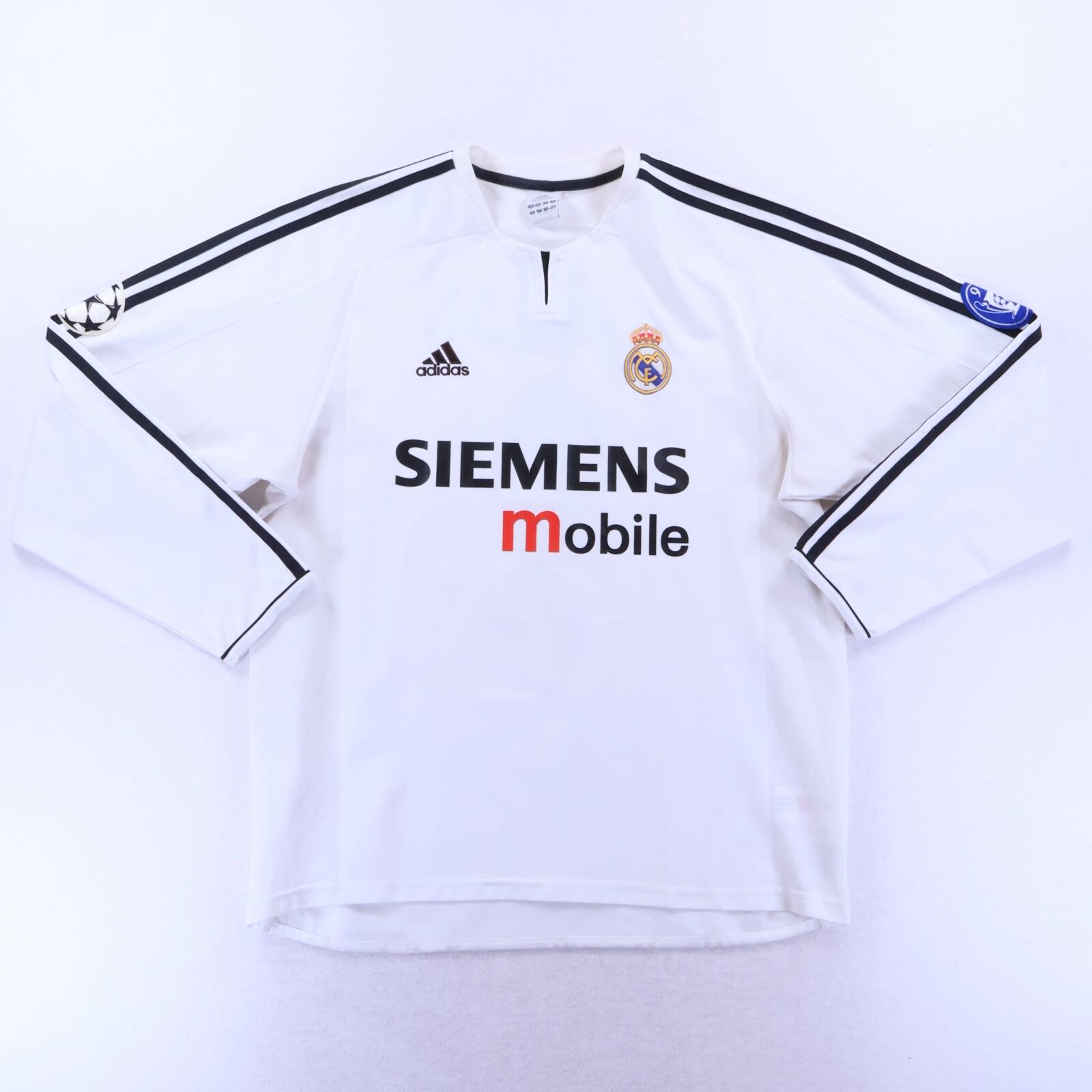 Real Madrid Ronaldo #9 2003/04 Home Shirt - Long Sleeve - L