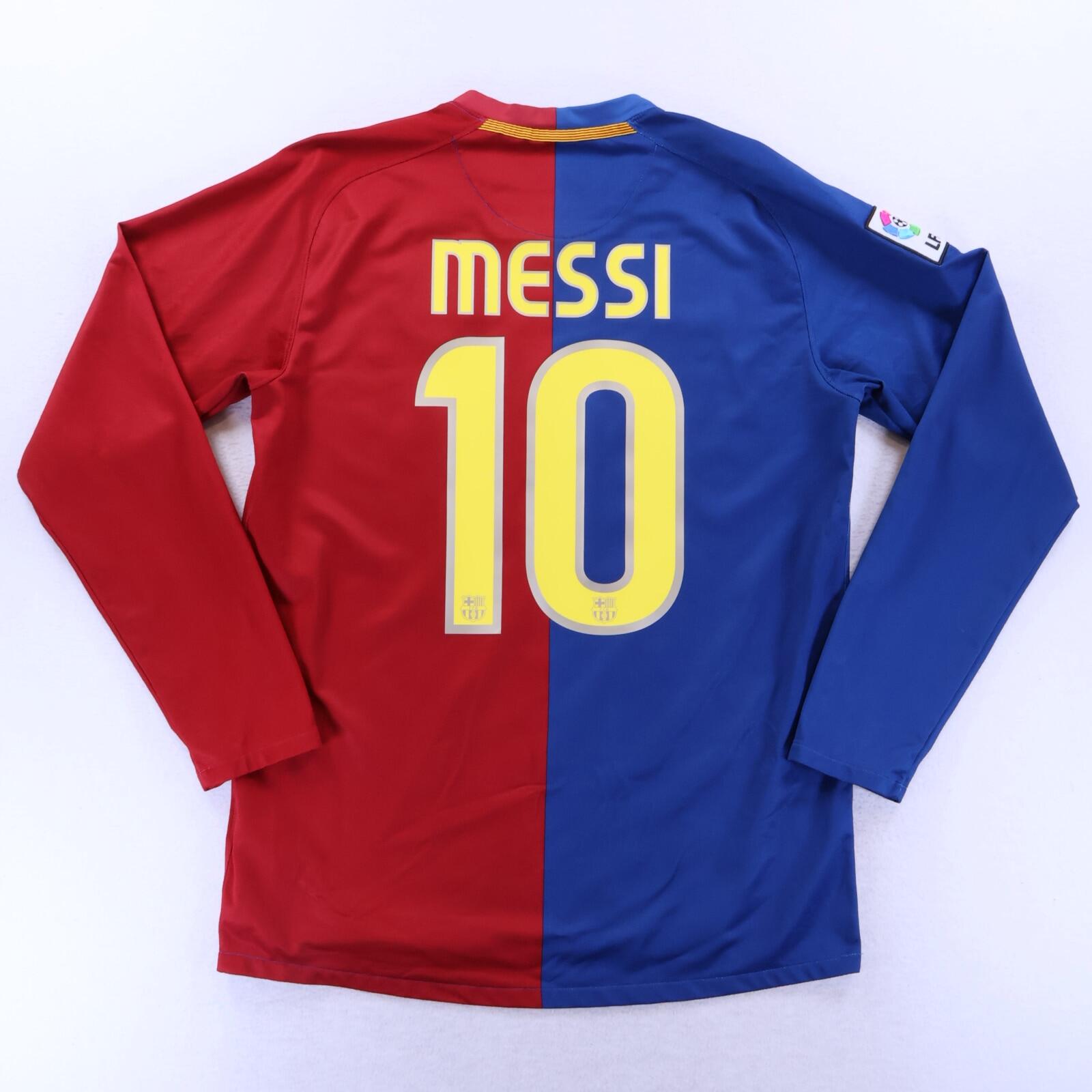 *MINT* Barcelona Messi #10 2008/09 Home Shirt - Long Sleeve - M