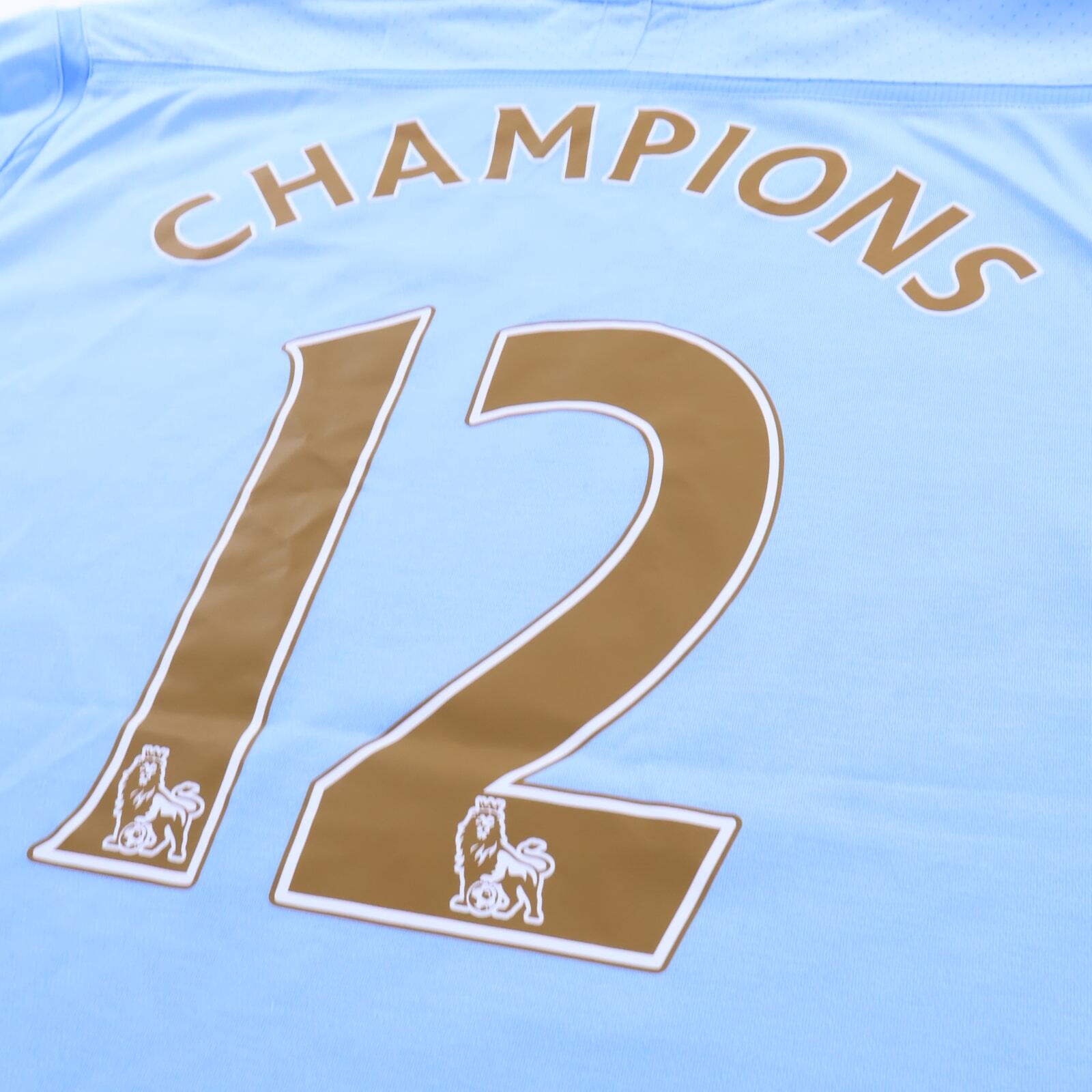 *MINT* Manchester City Champions #12 2011/12 Home Shirt - 2XL