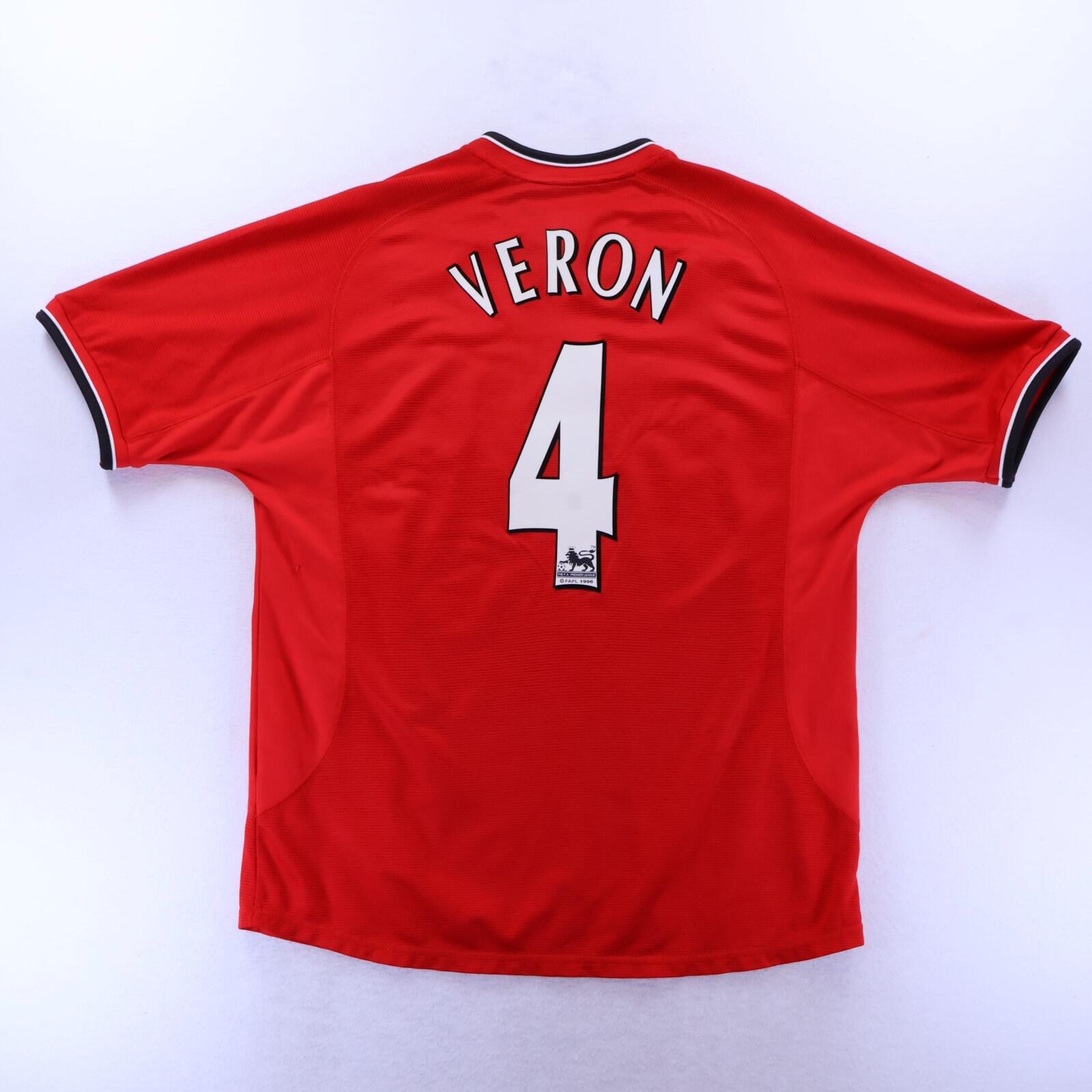 Manchester United Veron #4 2000/02 Home Shirt - XL