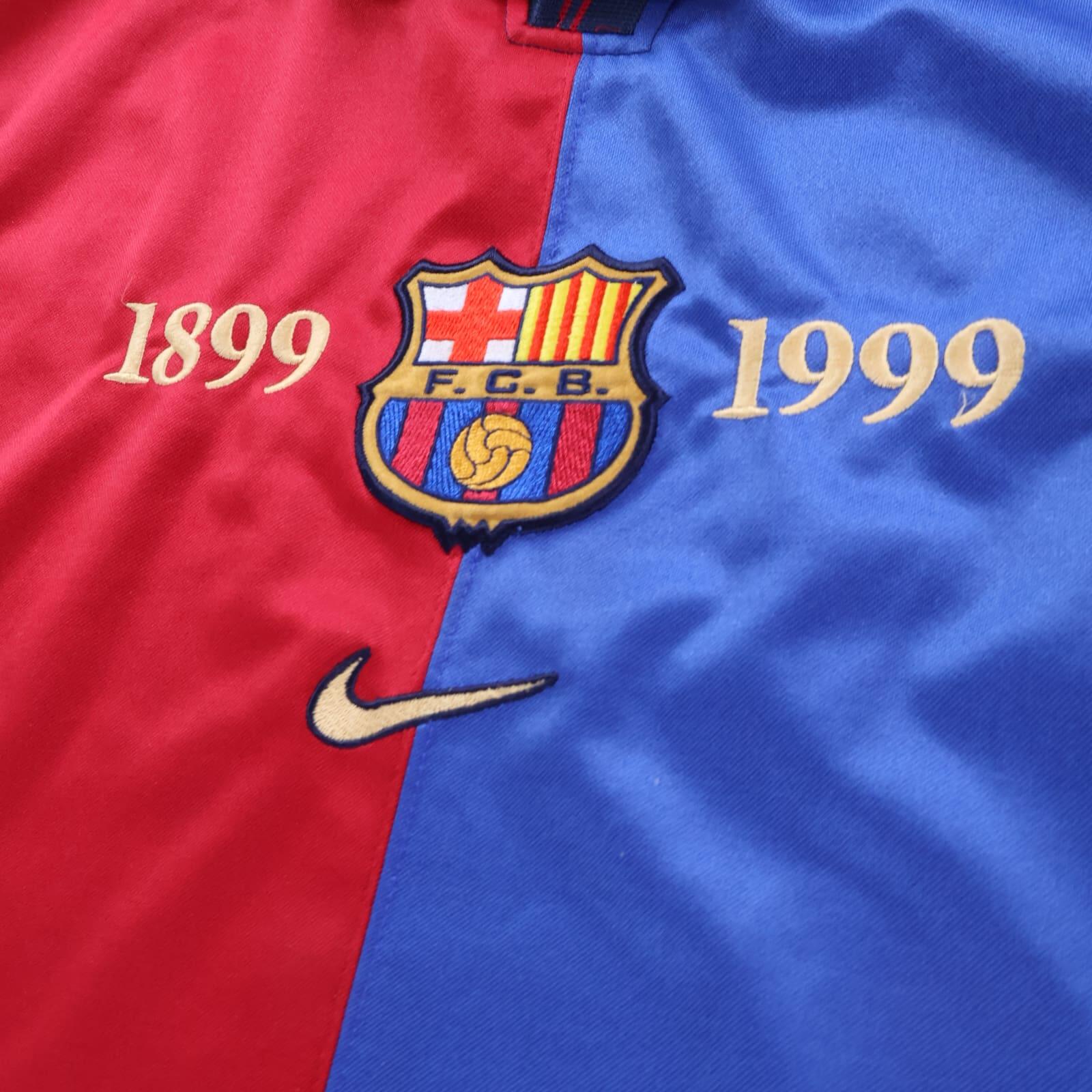 *MINT* Barcelona Rivaldo #11 1999/00 Home Shirt - XL
