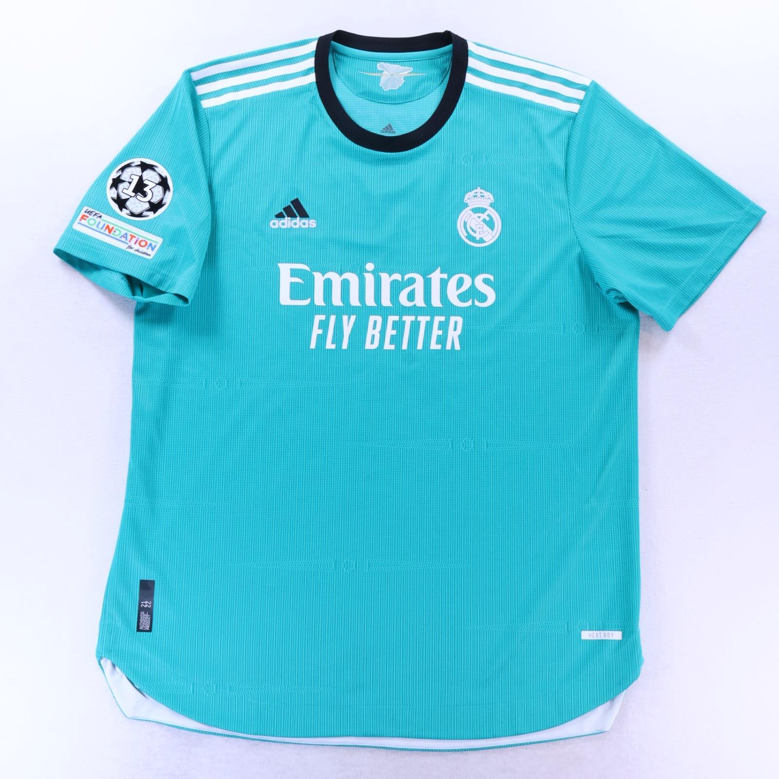 *MINT* Real Madrid Benzema #9 2021/22 Third Shirt - Player Issue - XL