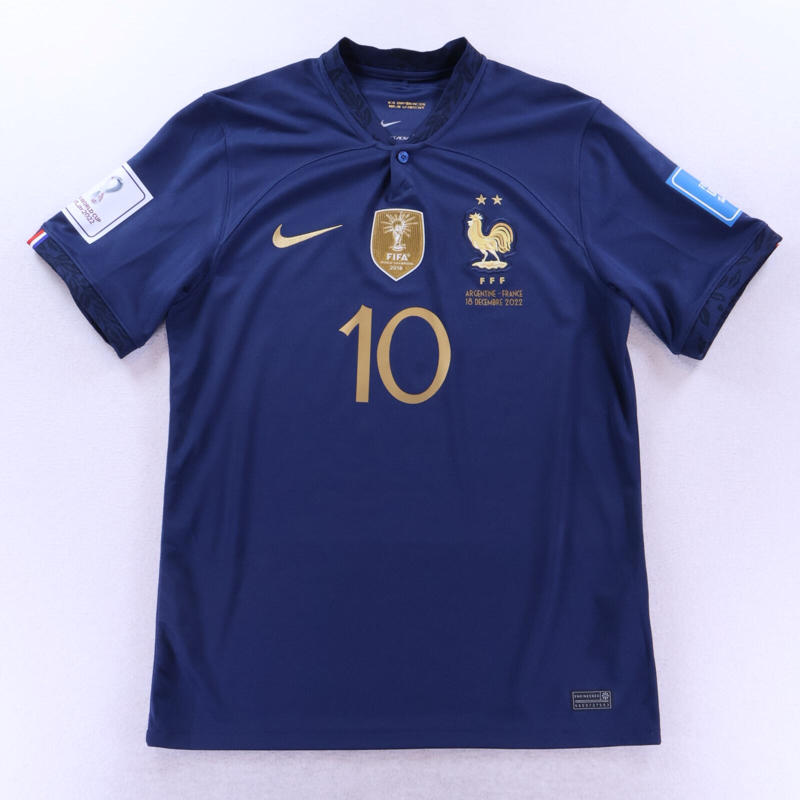 *MINT* France Mbappé #10 2022/23 Home Shirt - Player Issue - M