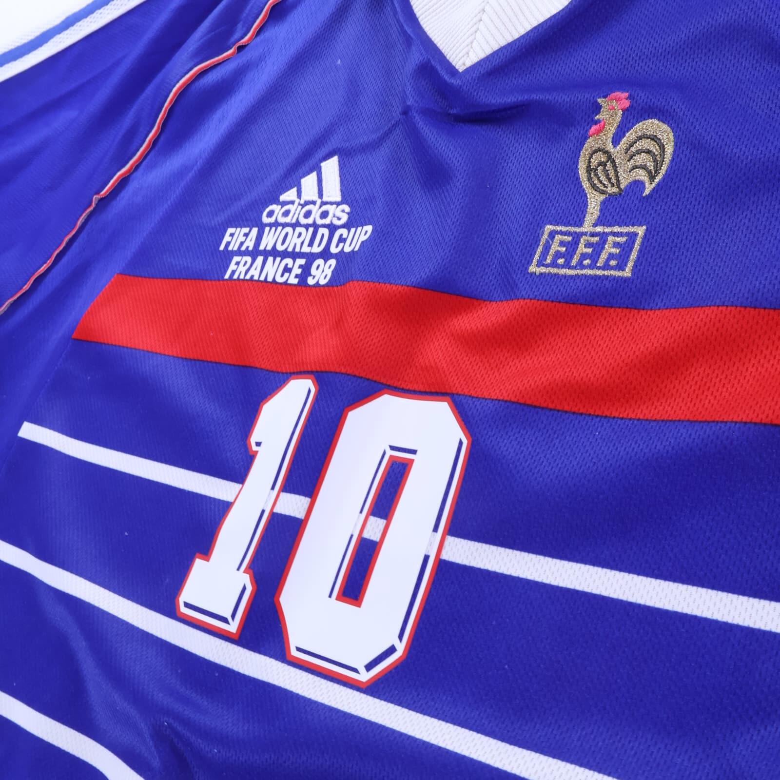 France Zidane #10 1998 Home Shirt - L