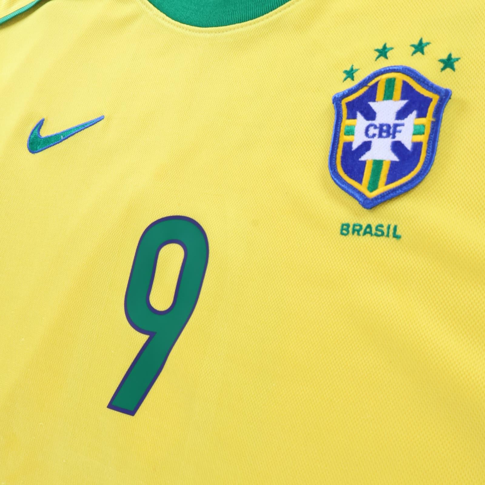 Brazil Ronaldo #9 1998/00 Home Shirt - L
