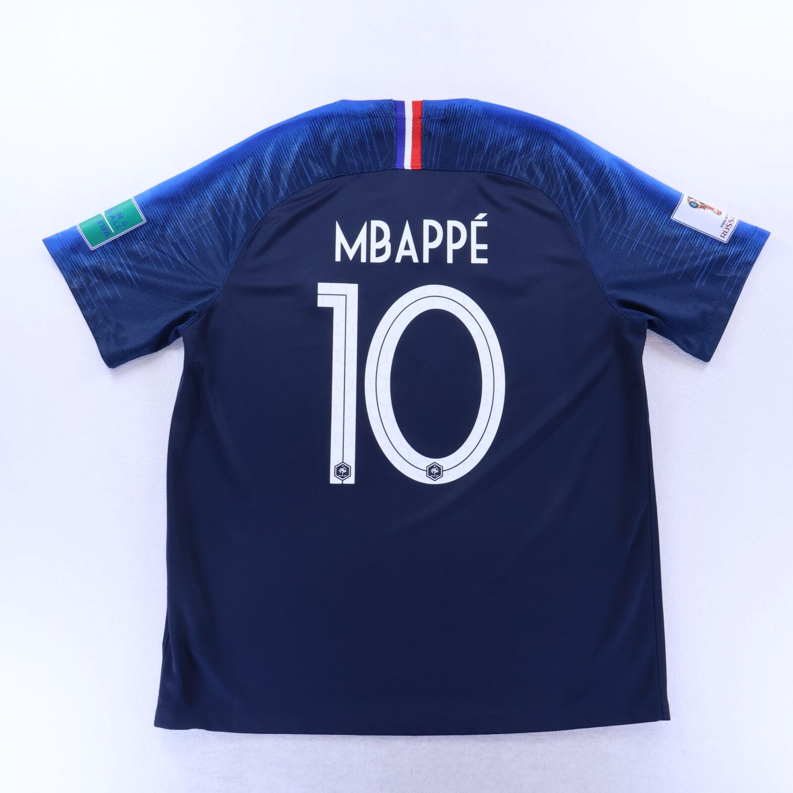*MINT* France Mbappé #10 2018 Home Shirt - XL