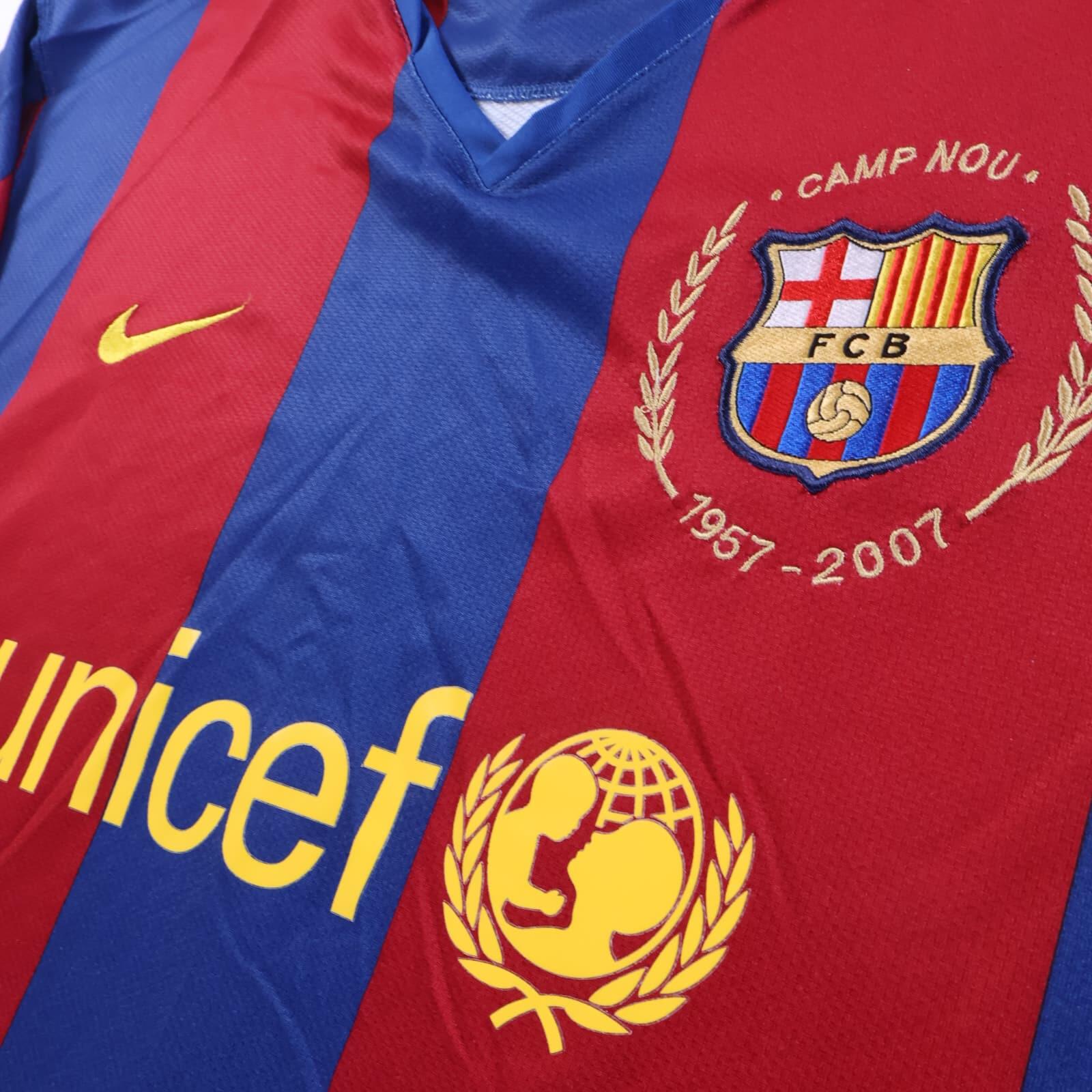 *MINT* Barcelona Ronaldinho #10 2007/08 Home Shirt - 2XL