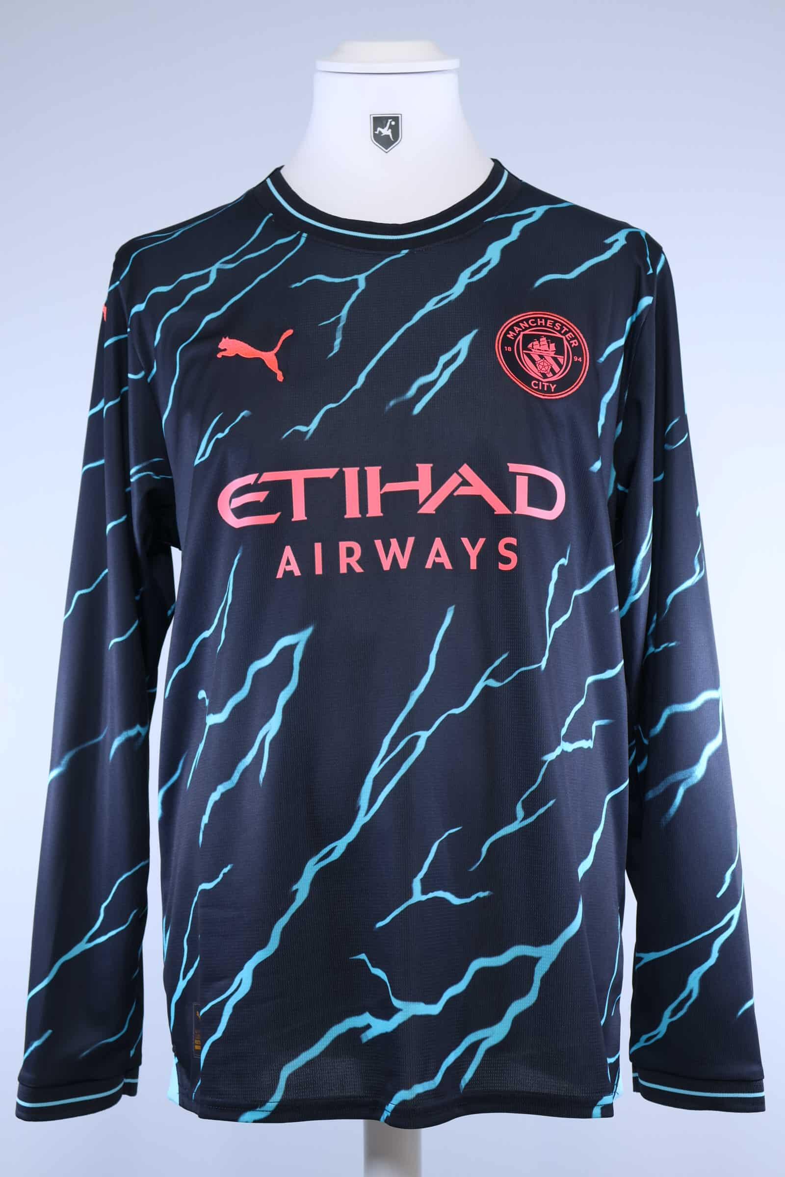Manchester City 2023/24 Foden #47 Third Shirt - Longsleeve - L Authenic Original Football Shirt