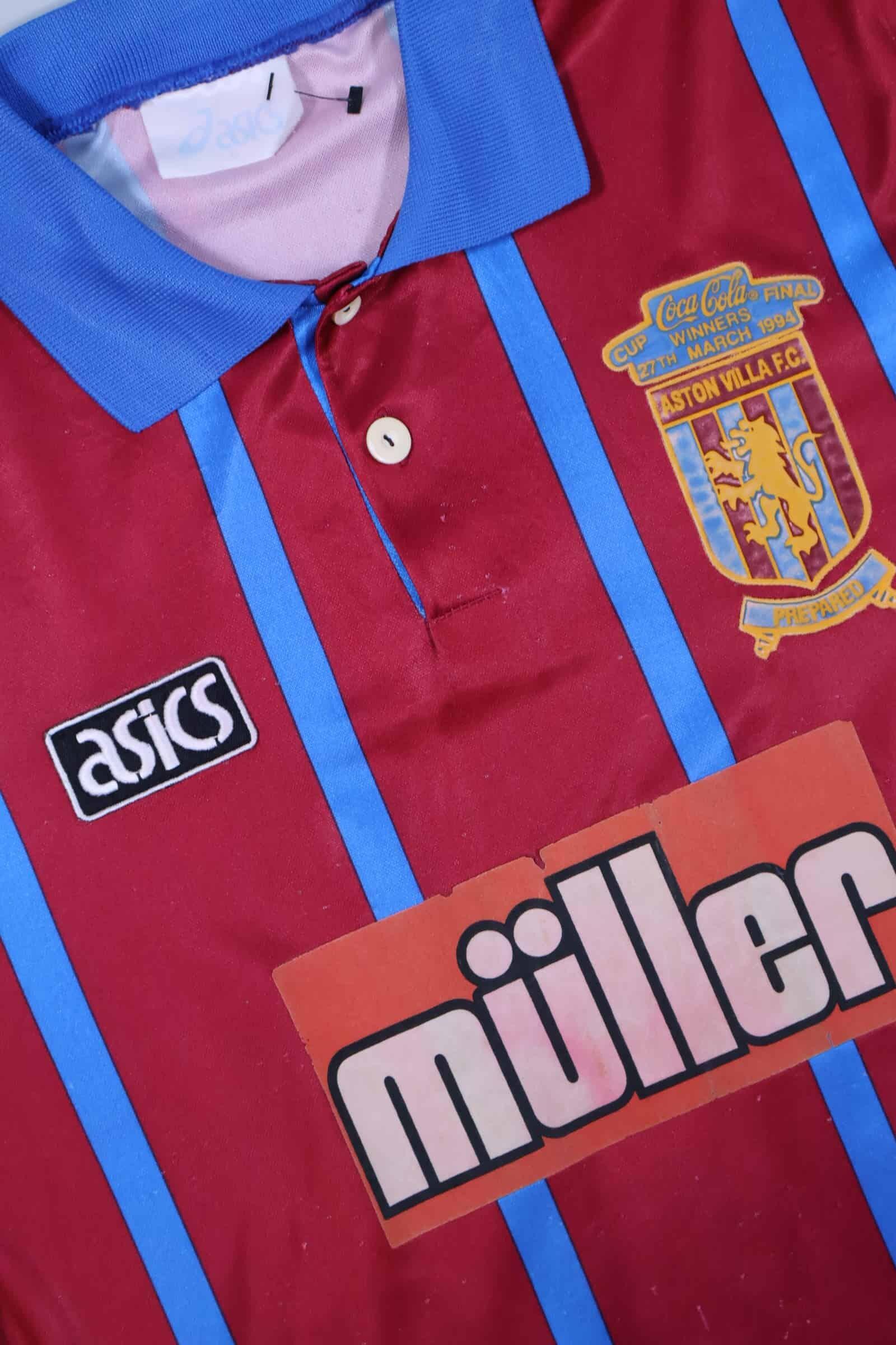 Aston Villa 1993/95 Home Shirt - Coca-Cola Cup Winners - M Authenic Original Football Shirt