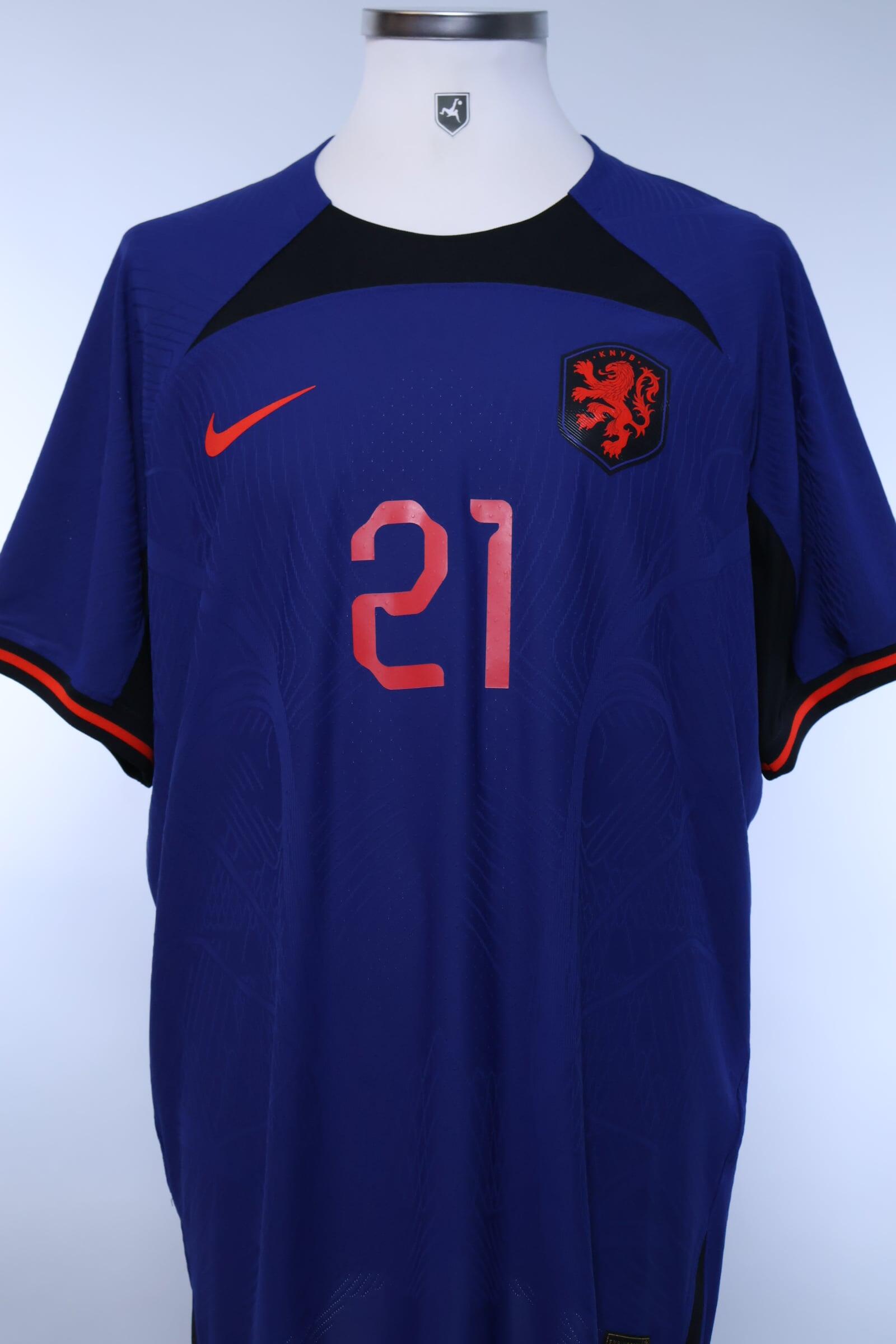 Netherlands 2022/23 F.De Jong #21 Away Shirt - Player Issue - XL Authenic Original Football Shirt