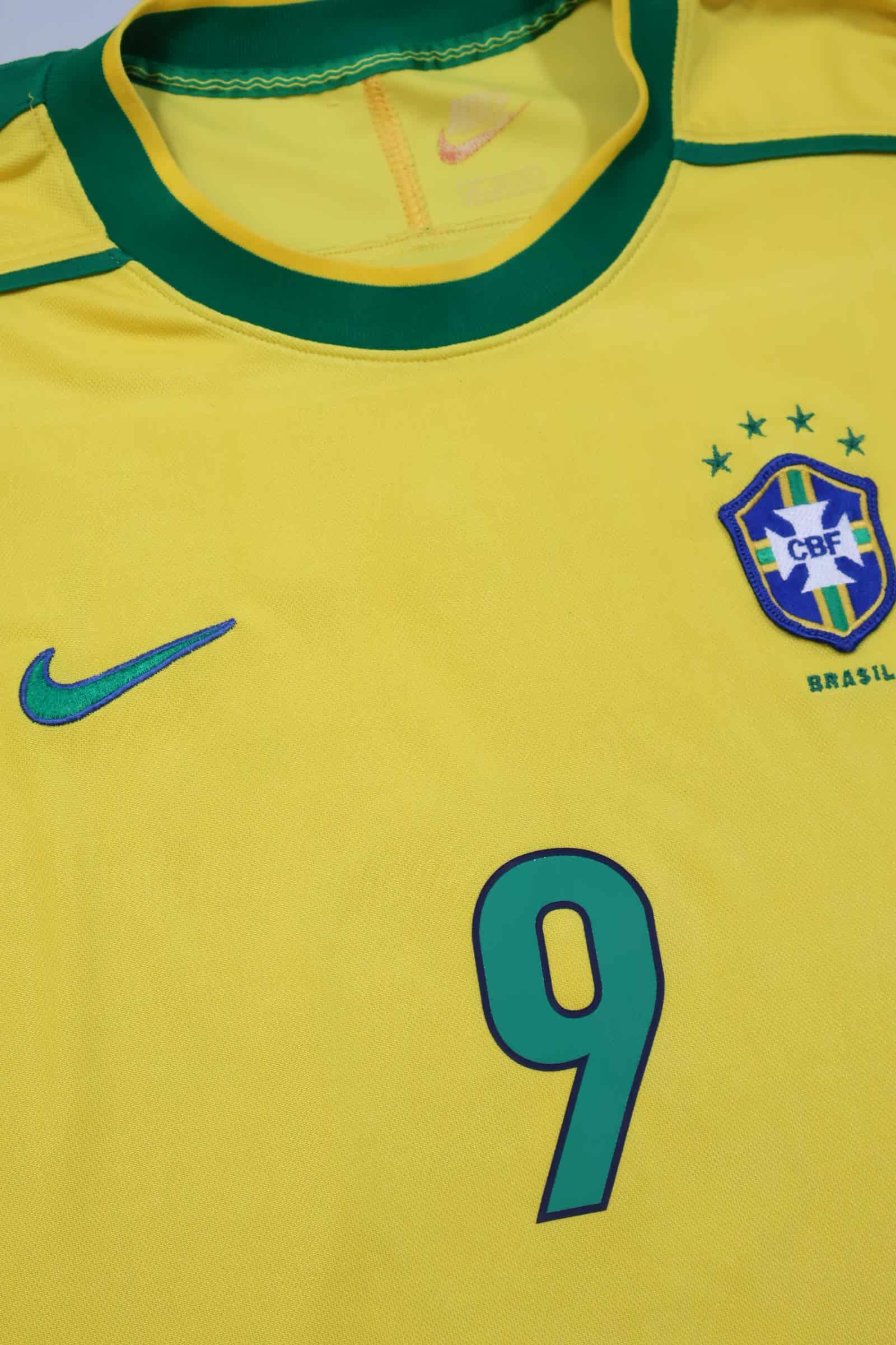 Brazil 1998/98 Ronaldo #9 Home Shirt - M Authenic Original Football Shirt
