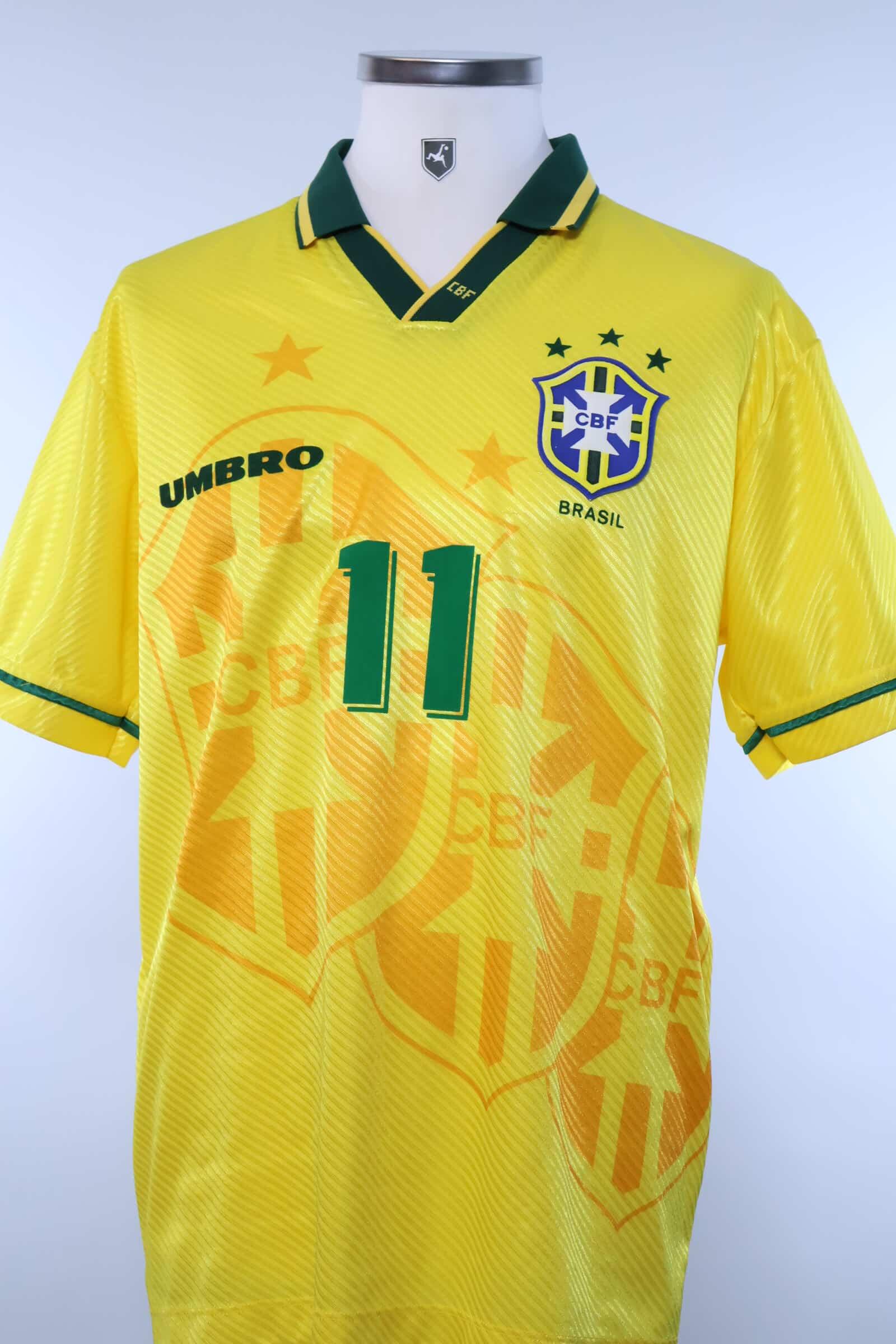 Brazil 1994/94 Romario #11 World Cup Home Shirt - Player Issue - LAuthentic Original Football Shirt