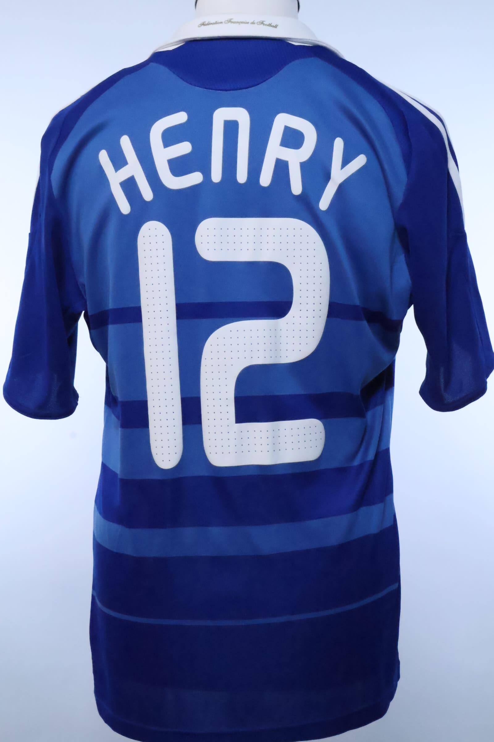 France 2008/09 Henry #12 Home Shirt - M Authenic Original Football Shirt