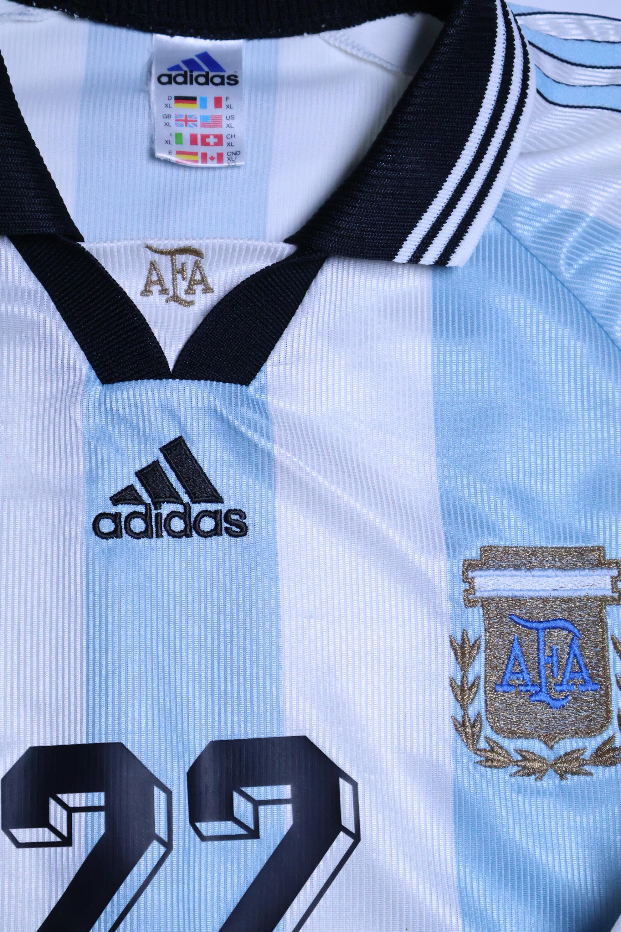 Argentina Zanetti #22 1998/99 Home Shirt - XL Authenic Original Football Shirt