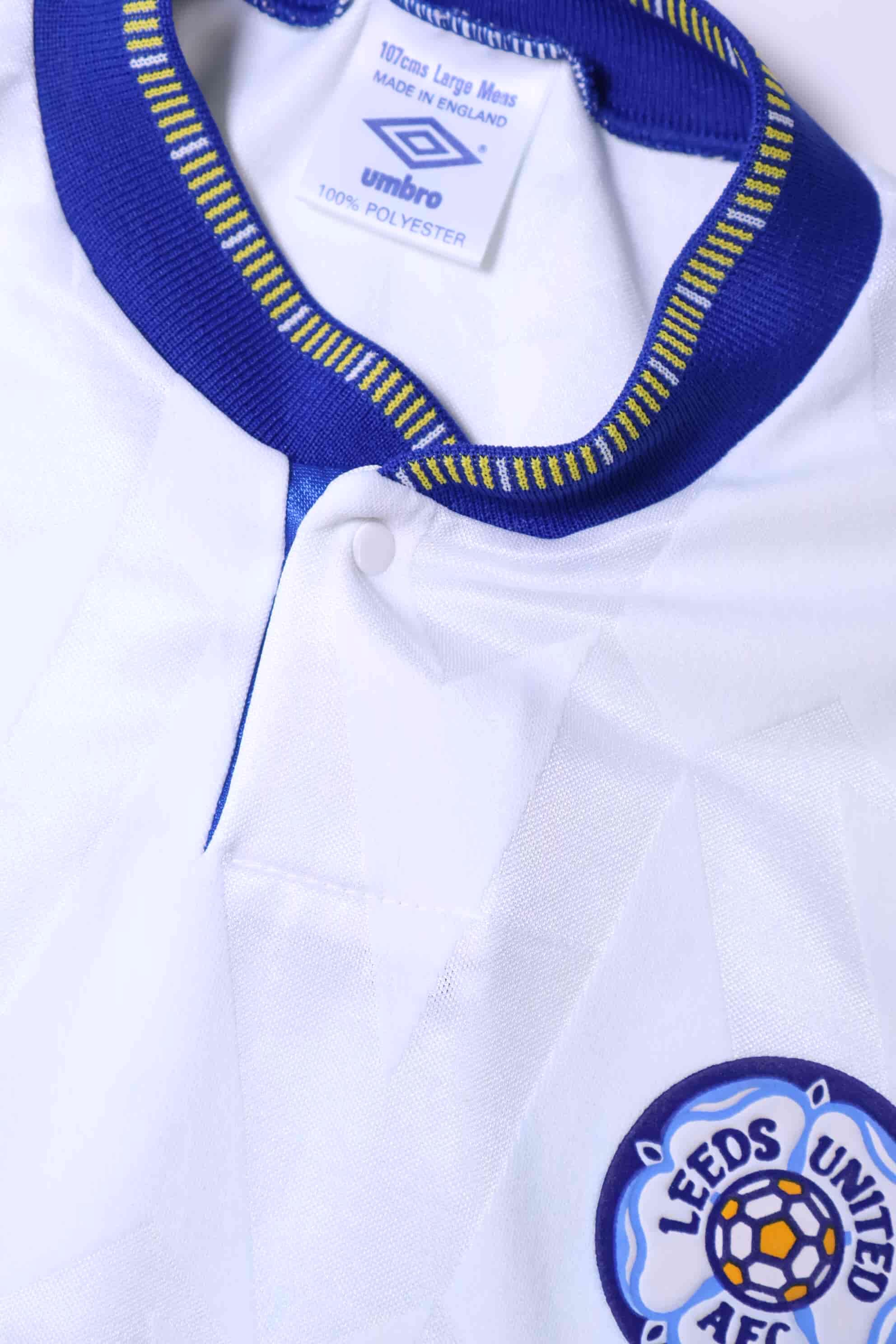 Leeds United 1990/91 Home Shirt - L- TAGS