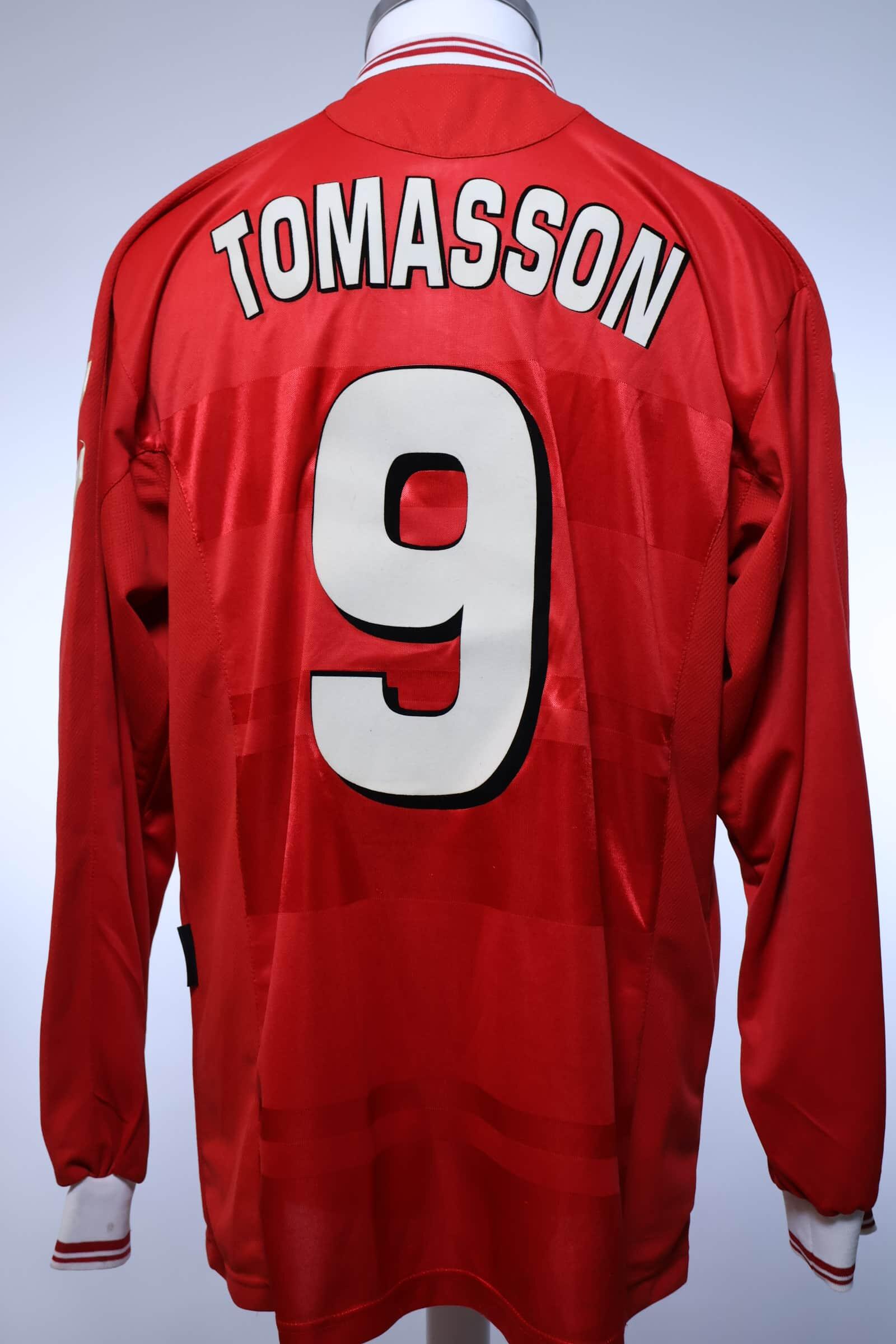 Denmark Tomasson #9 2000/02 Home Shirt - Long Sleeve - L- BACK