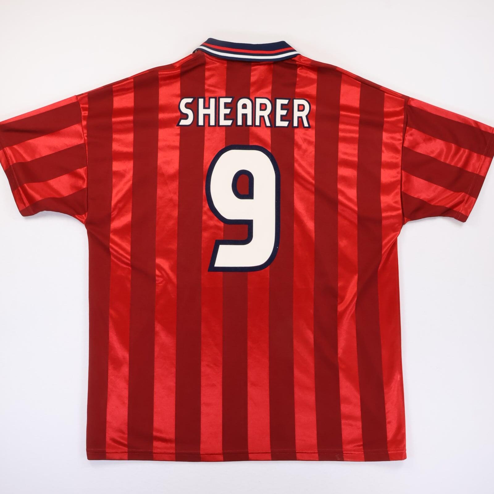 England Shearer #9 1997/99 World Cup Away Shirt - XL- FRONT