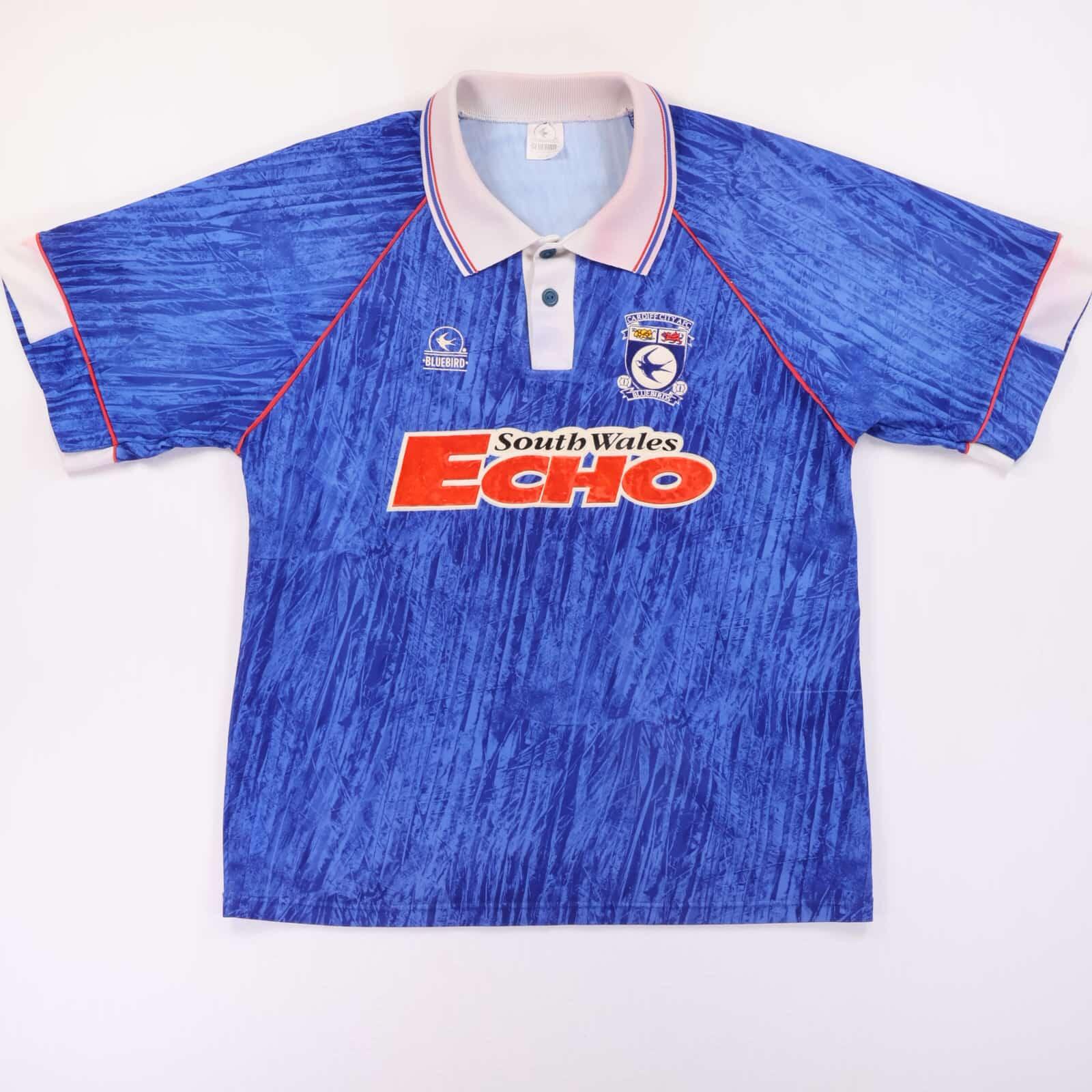 Cardiff City Fc 1992/93 Home Shirt - L- FRONT