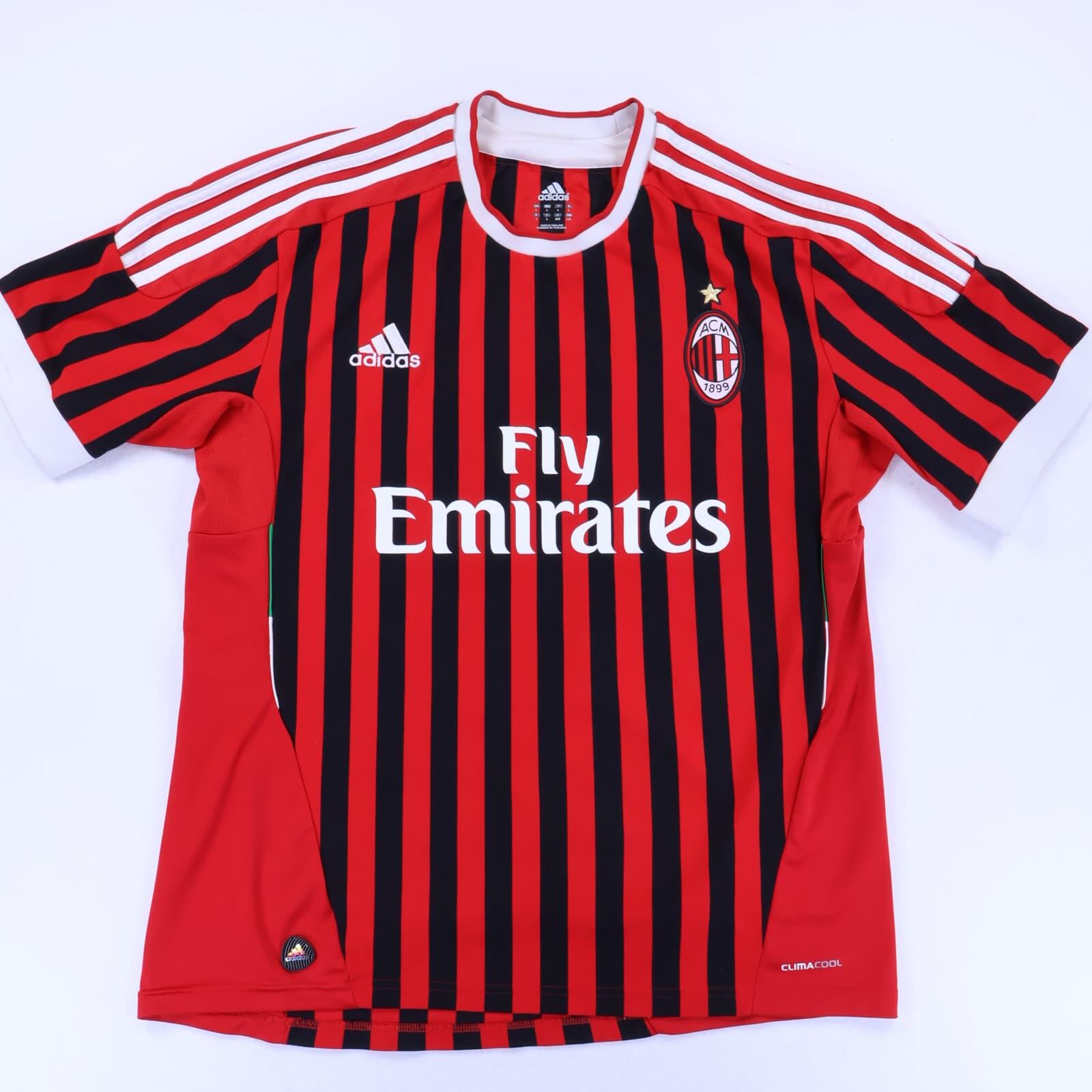 Ac Milan Ibrahimovic #11 2011/12 Home Shirt - L- BACK