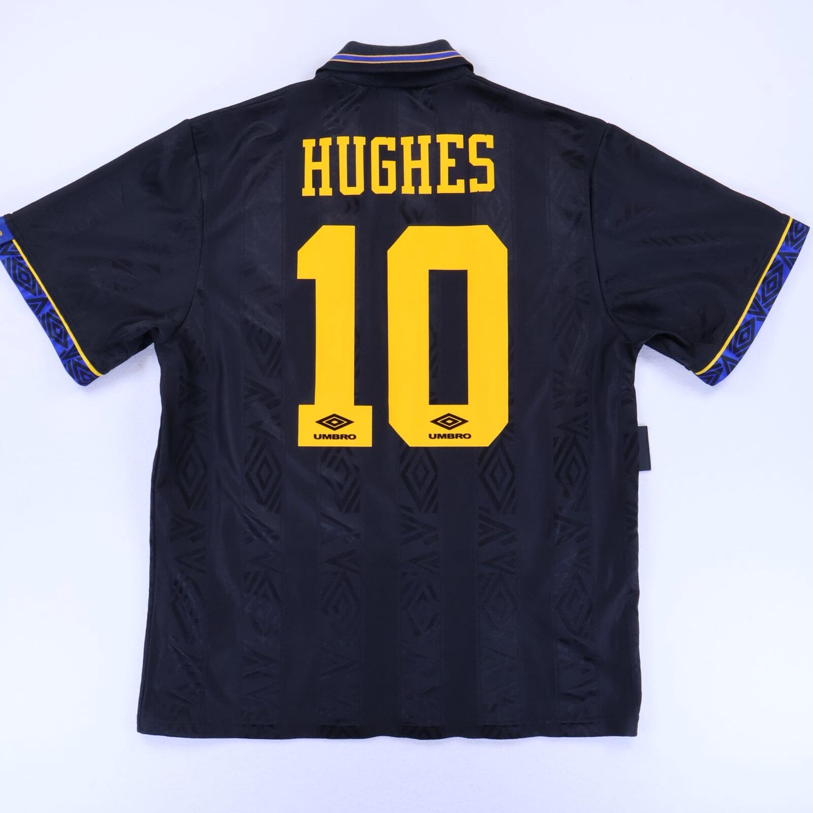 Manchester United Hughes #10 1993/95 Away Shirt - L- FRONT