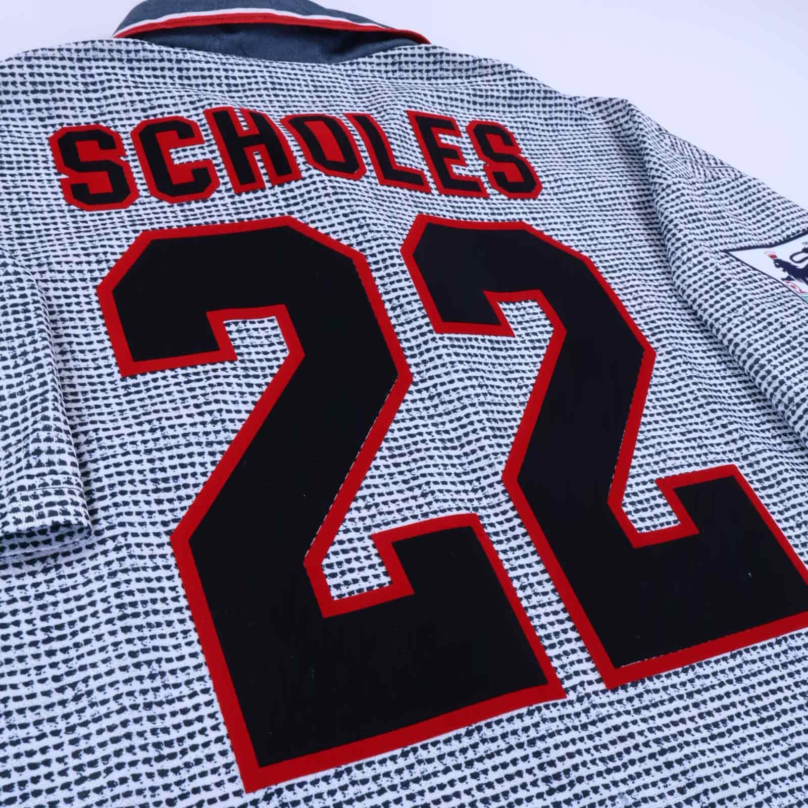 Manchester United Scholes #22 1995/96 Away Shirt - M